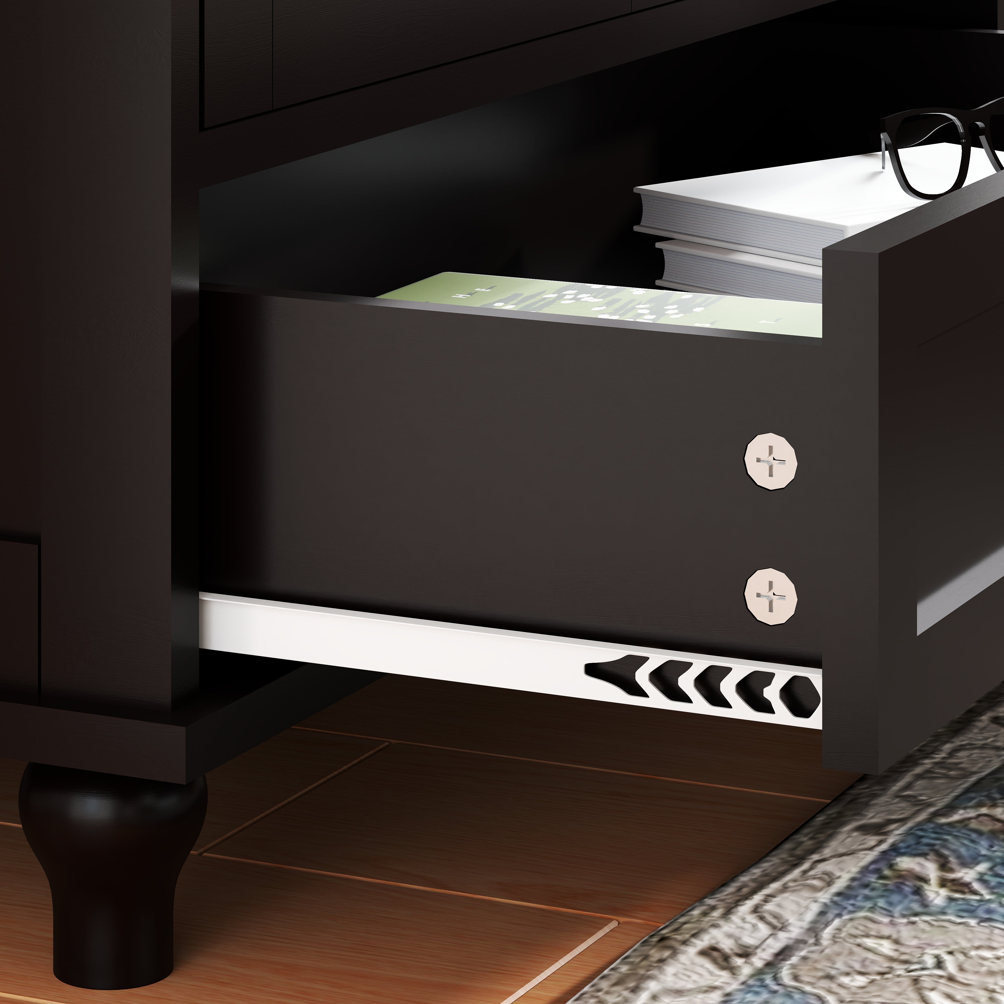Double Glass Door Accent Cabinet