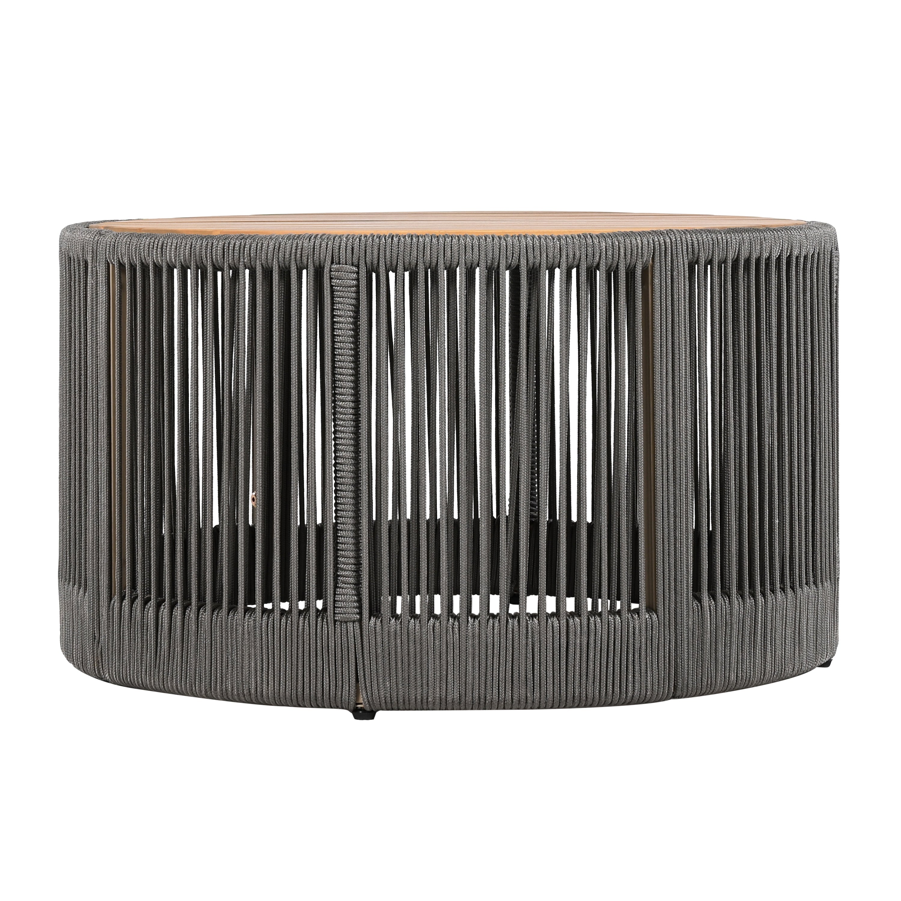 Sundara Outdoor Coffee & Side Table Set with Woven Rope Design