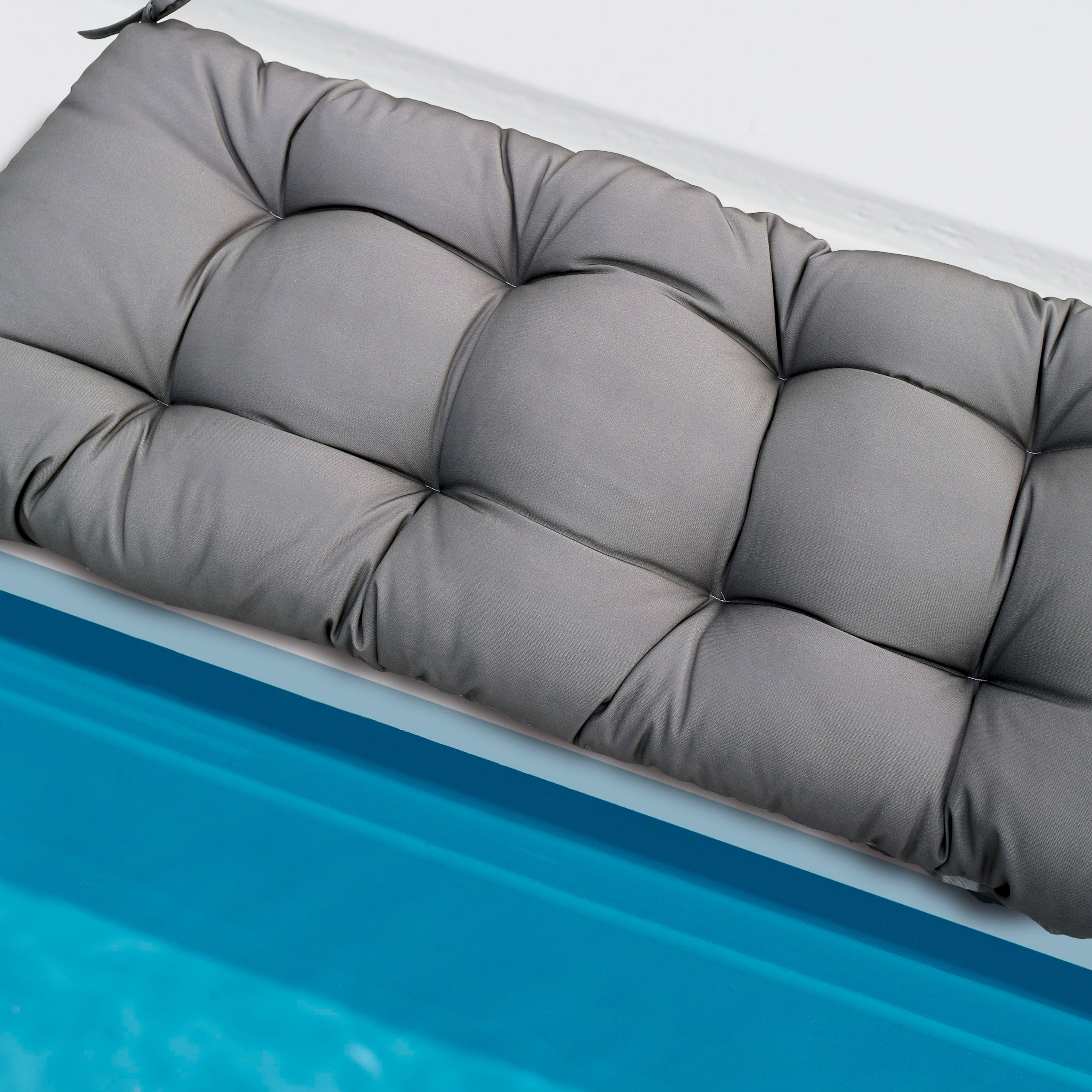 47" Tufted Outdoor Bench Cushion