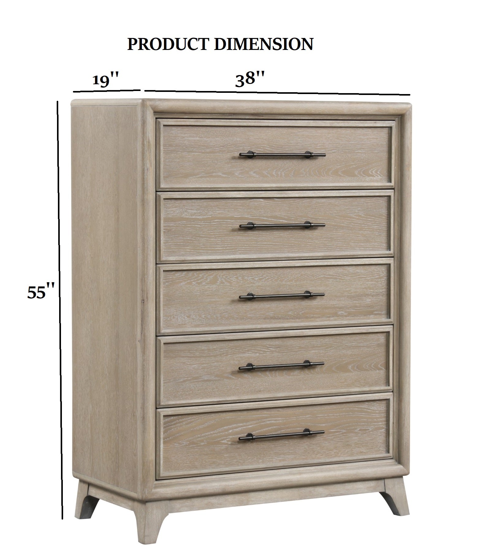 Junie 5-Drawer Chest of Drawers