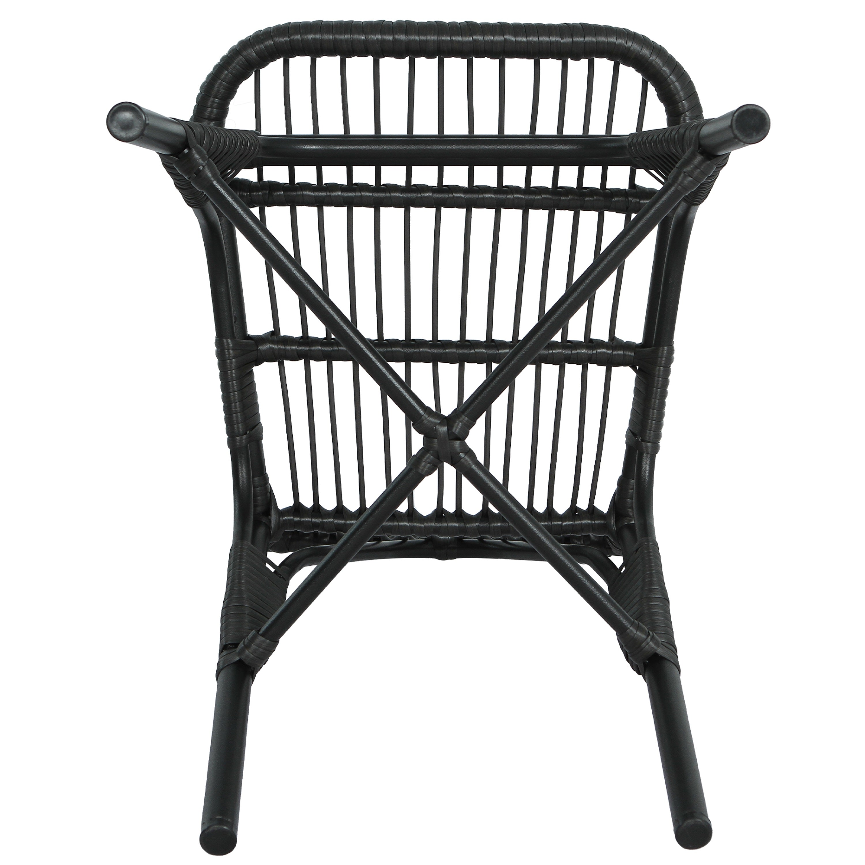 Outdoor Rattan Patio Dining Chairs, Set of 2