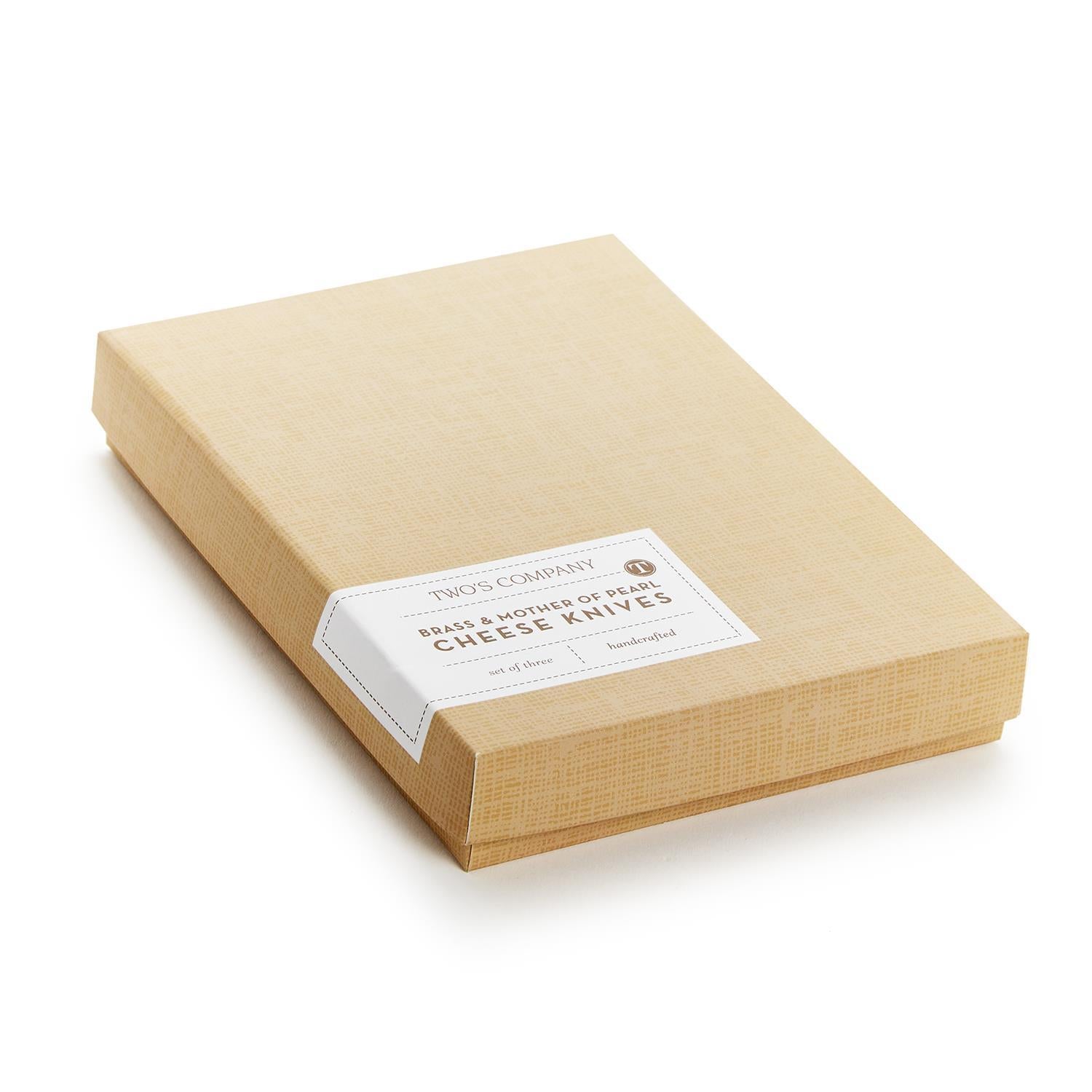 Mother of Pearl Cheese Knives in Gift Box, Set of 3