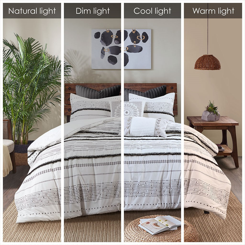 Nea Cotton Printed Comforter Set with Trim