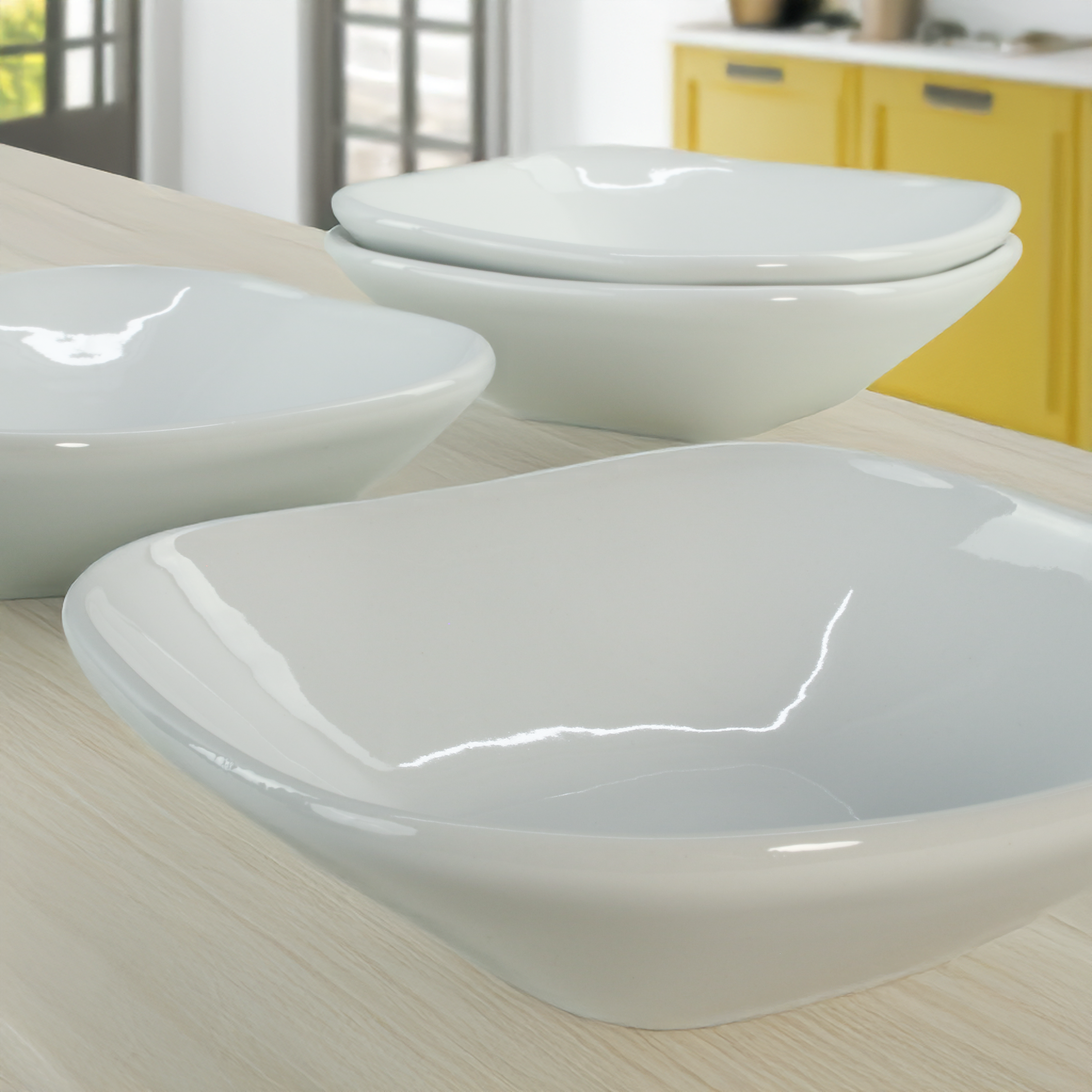 Impulse Square Dinner Bowls, Set of 4