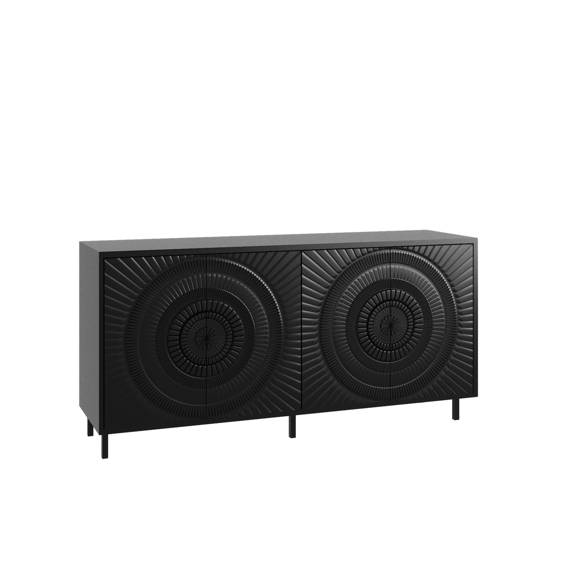 Modern Black Wood Sideboard