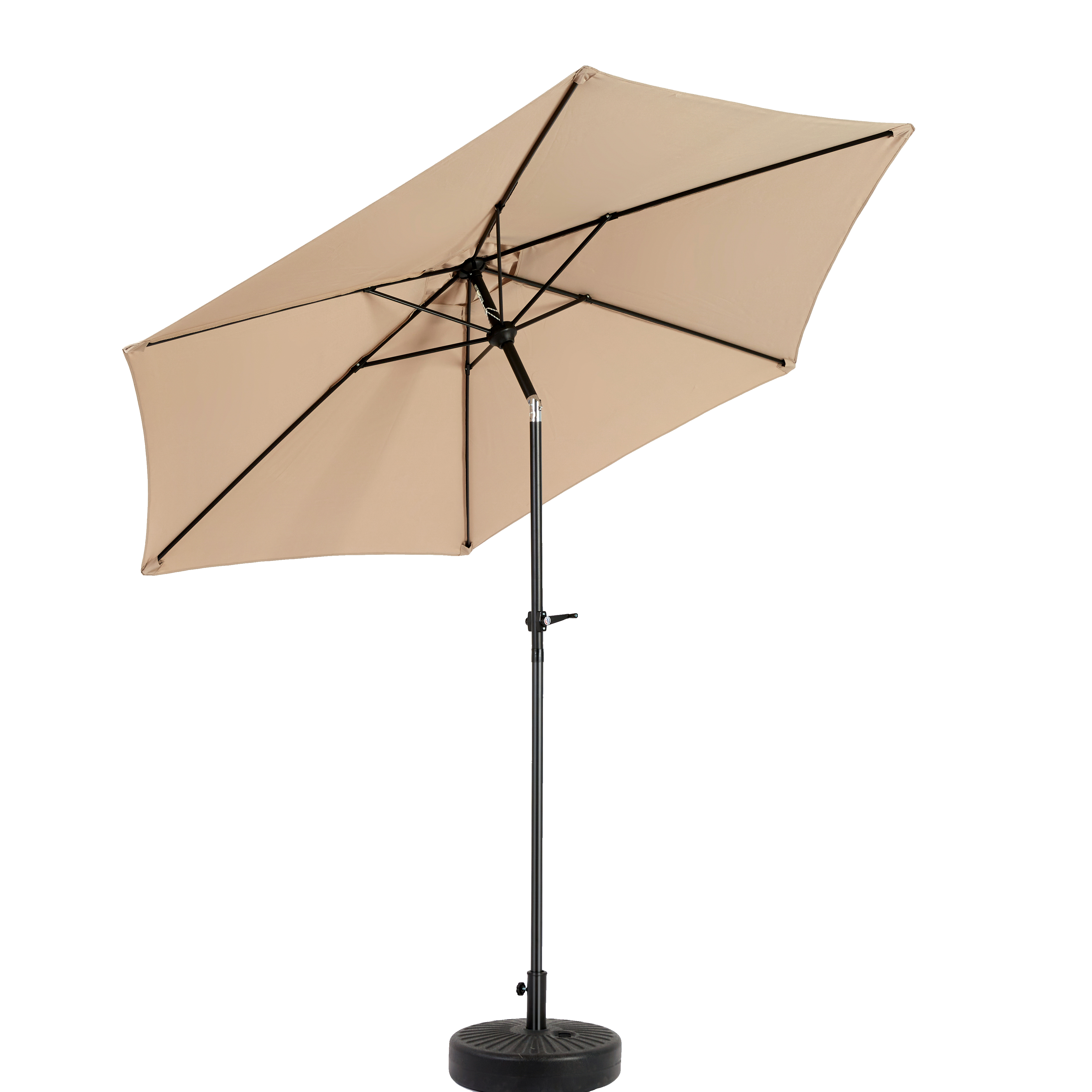 9' Outdoor Patio Umbrella Outdoor Table Umbrella with Push Button Tilt and Crank, Base Not Included