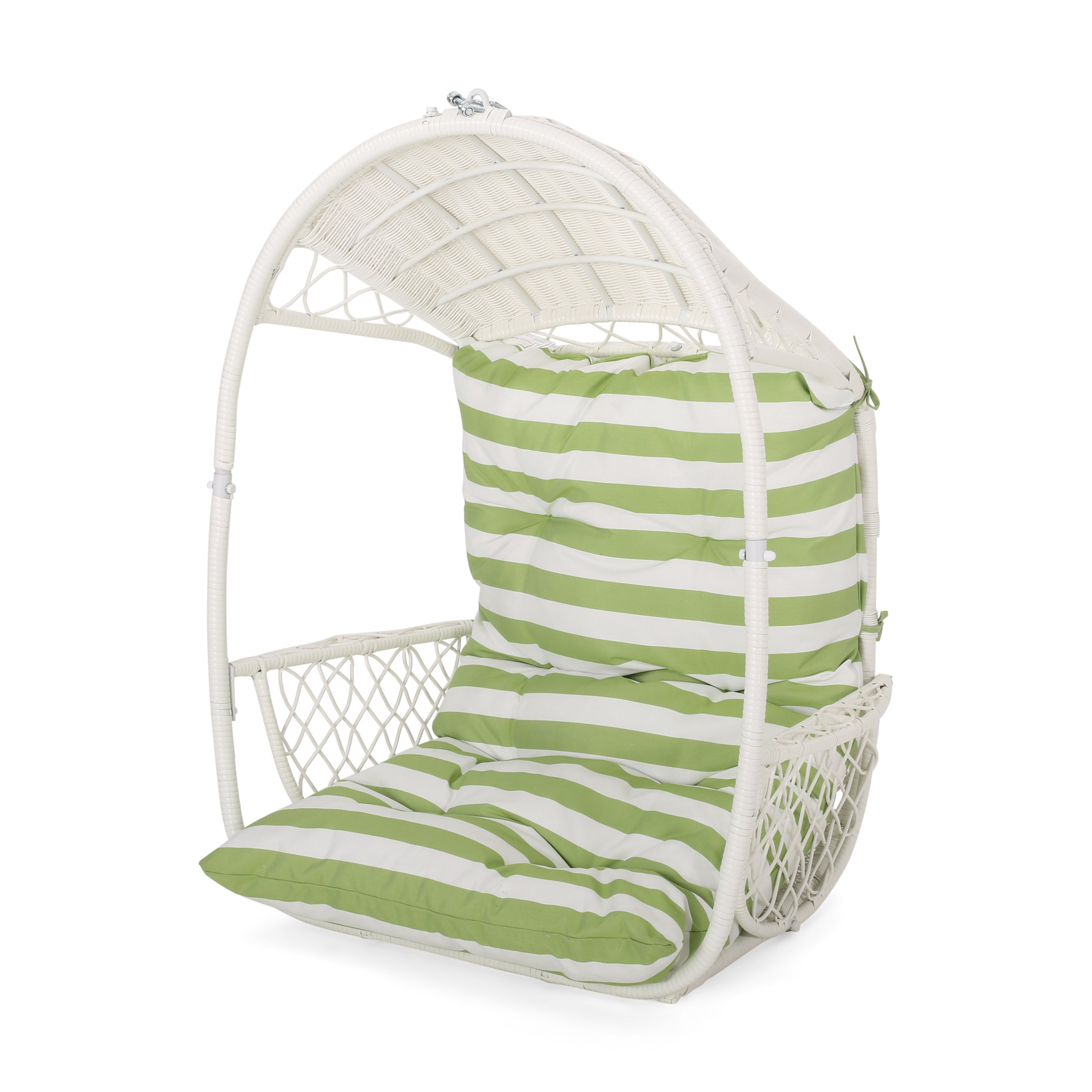 Hanging Chair with Basket Shape and Metal Frame