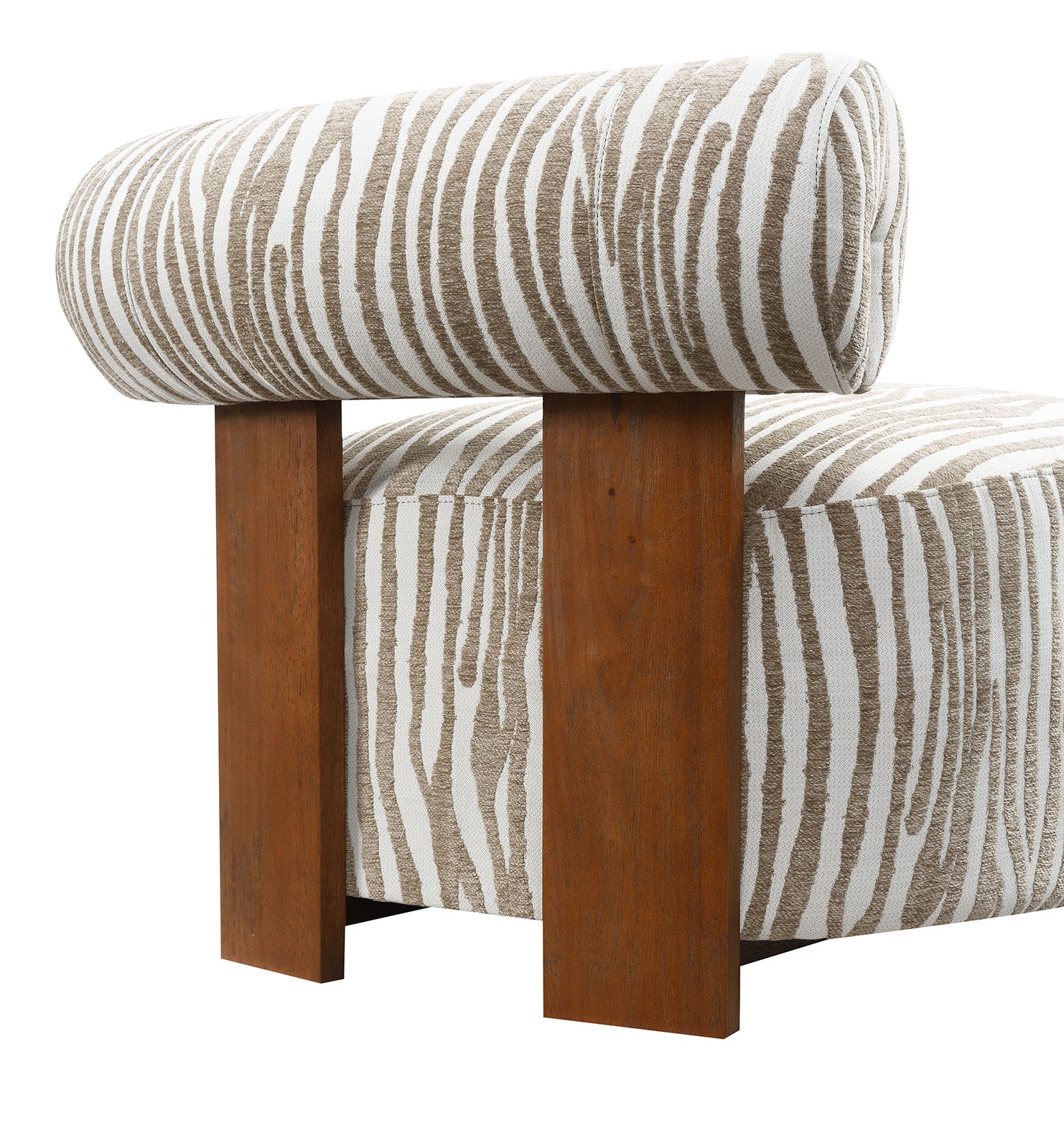 Avril Modern Zebra Stripe Accent Chair