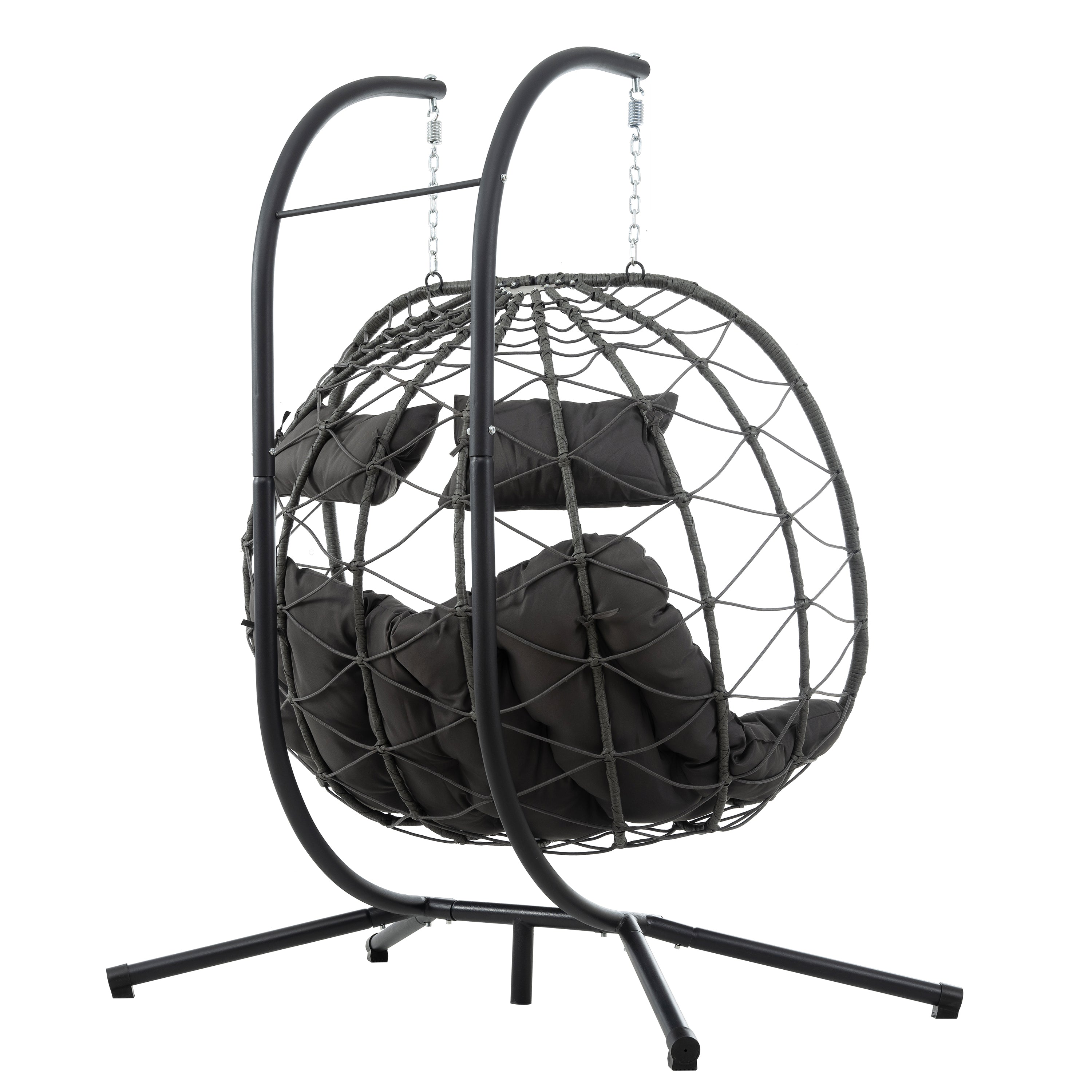 2-Person Swinging Egg Chair with Stand