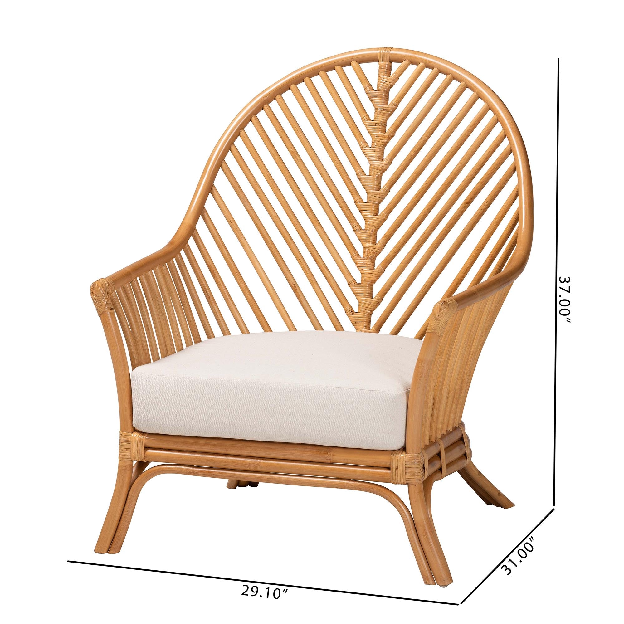 Lisabon Light Honey Rattan Arm Chair