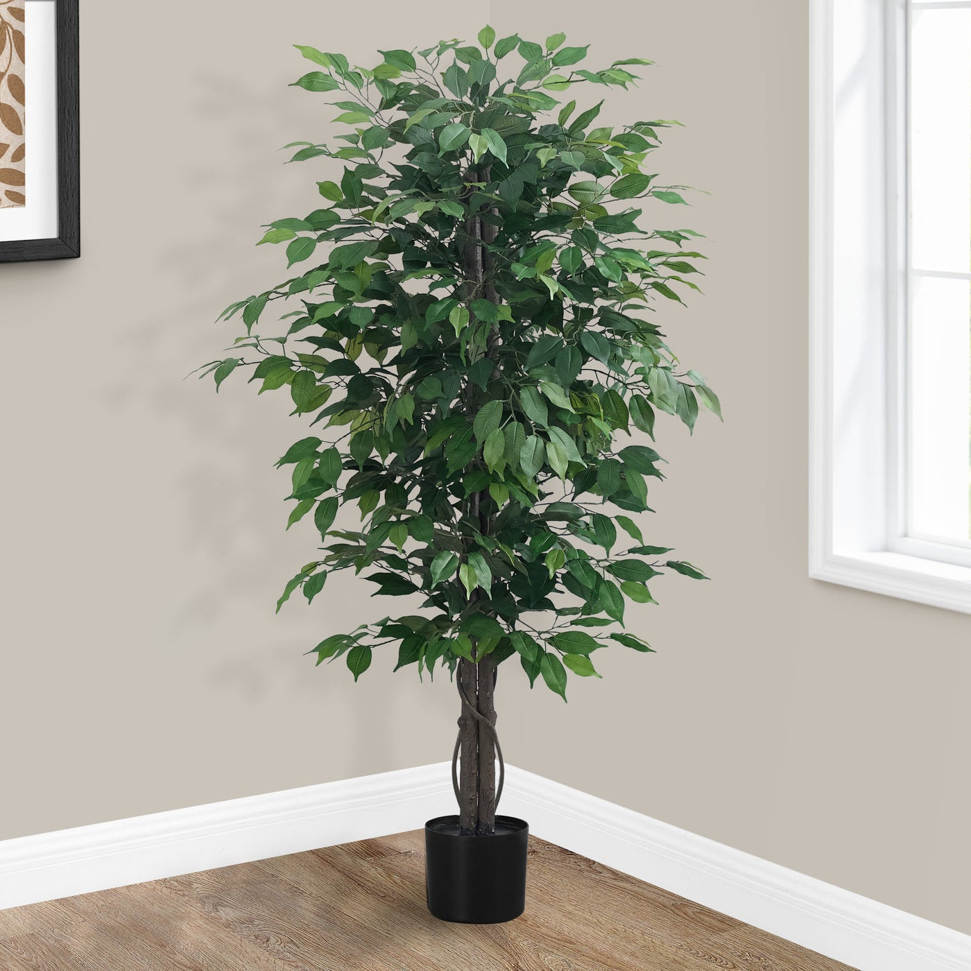 58" Tall Artificial Ficus Tree with Pot