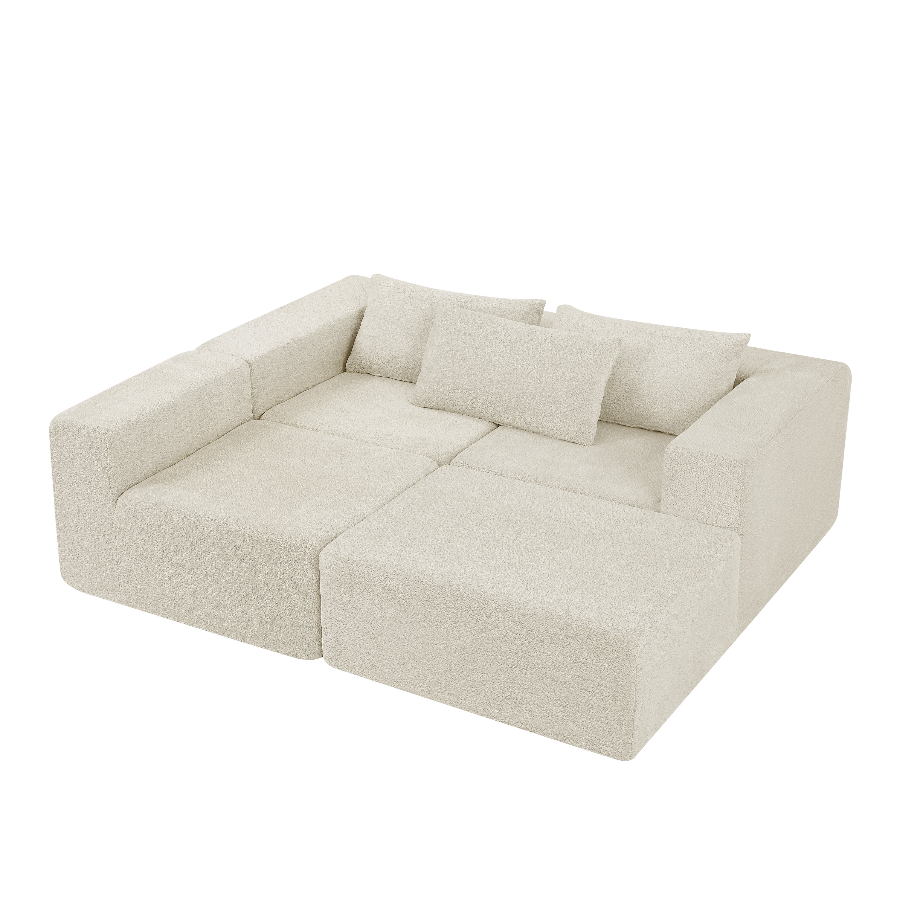 107" Compressed Sectional Sofa