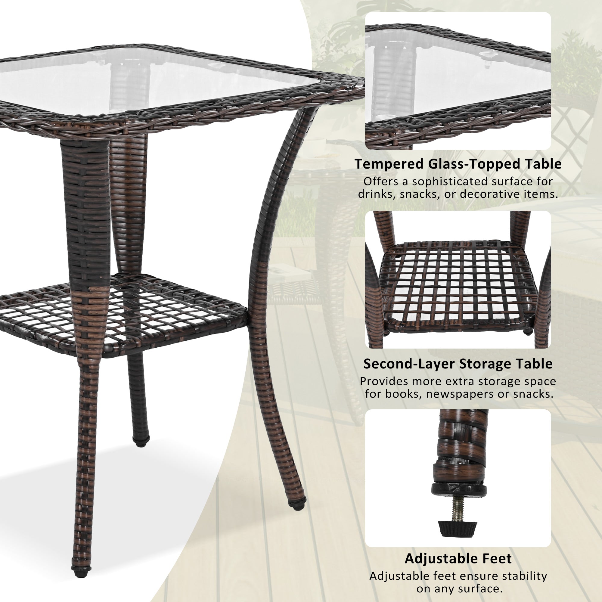 3-Piece Outdoor Chat Set