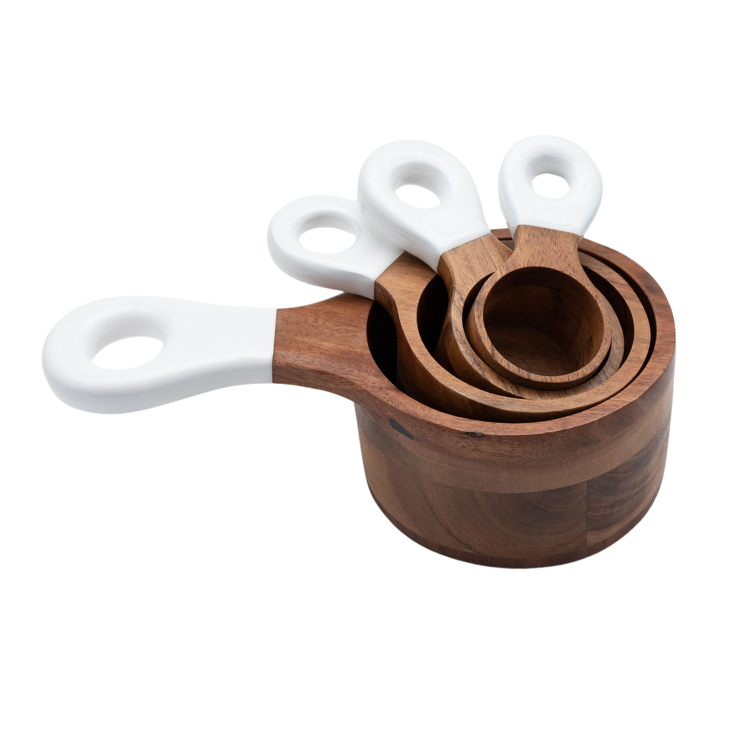 Jeanne Fitz Wood + White Collection Acacia Wood Measuring Cups