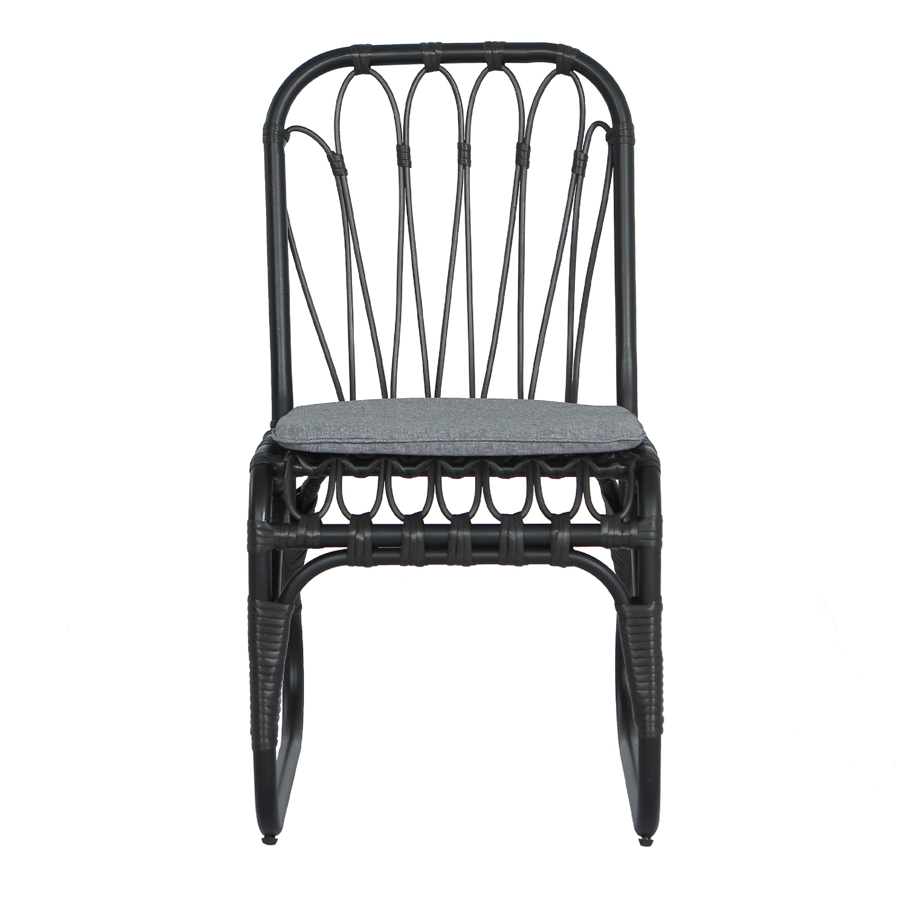 Outdoor Faux Rattan Dining Chairs, Set of 2