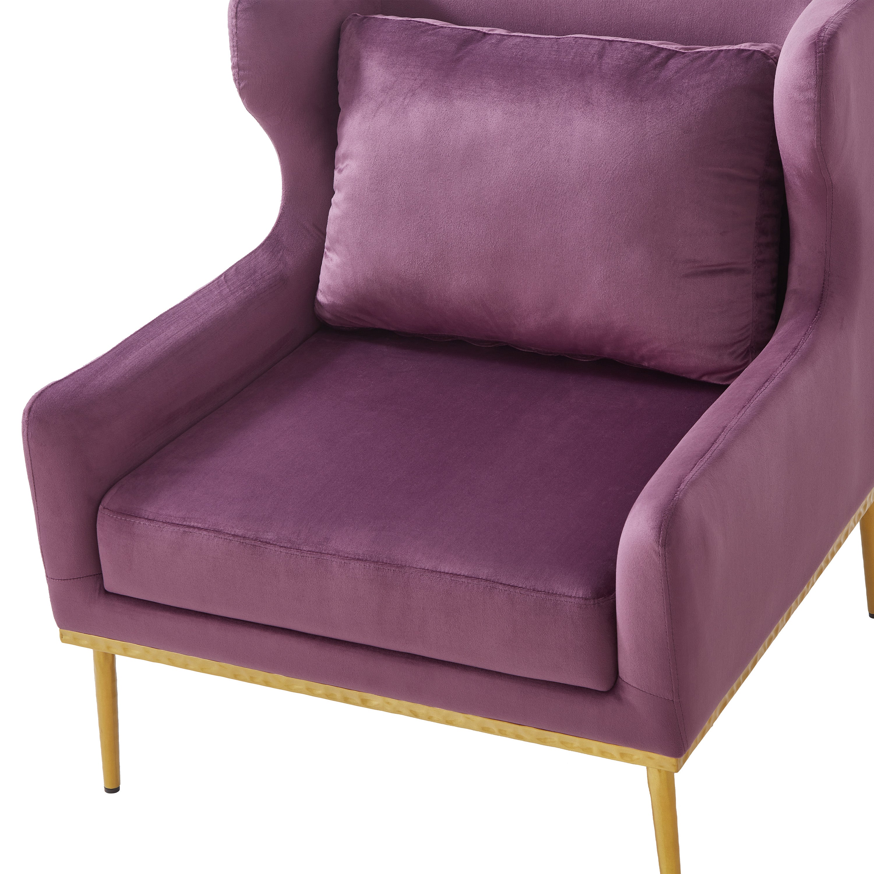 Modern Armchair Velvet Accent Chair Reading Chair Single Sofa Chair for Living Room, Bedroom, or Reading Corner, Beige