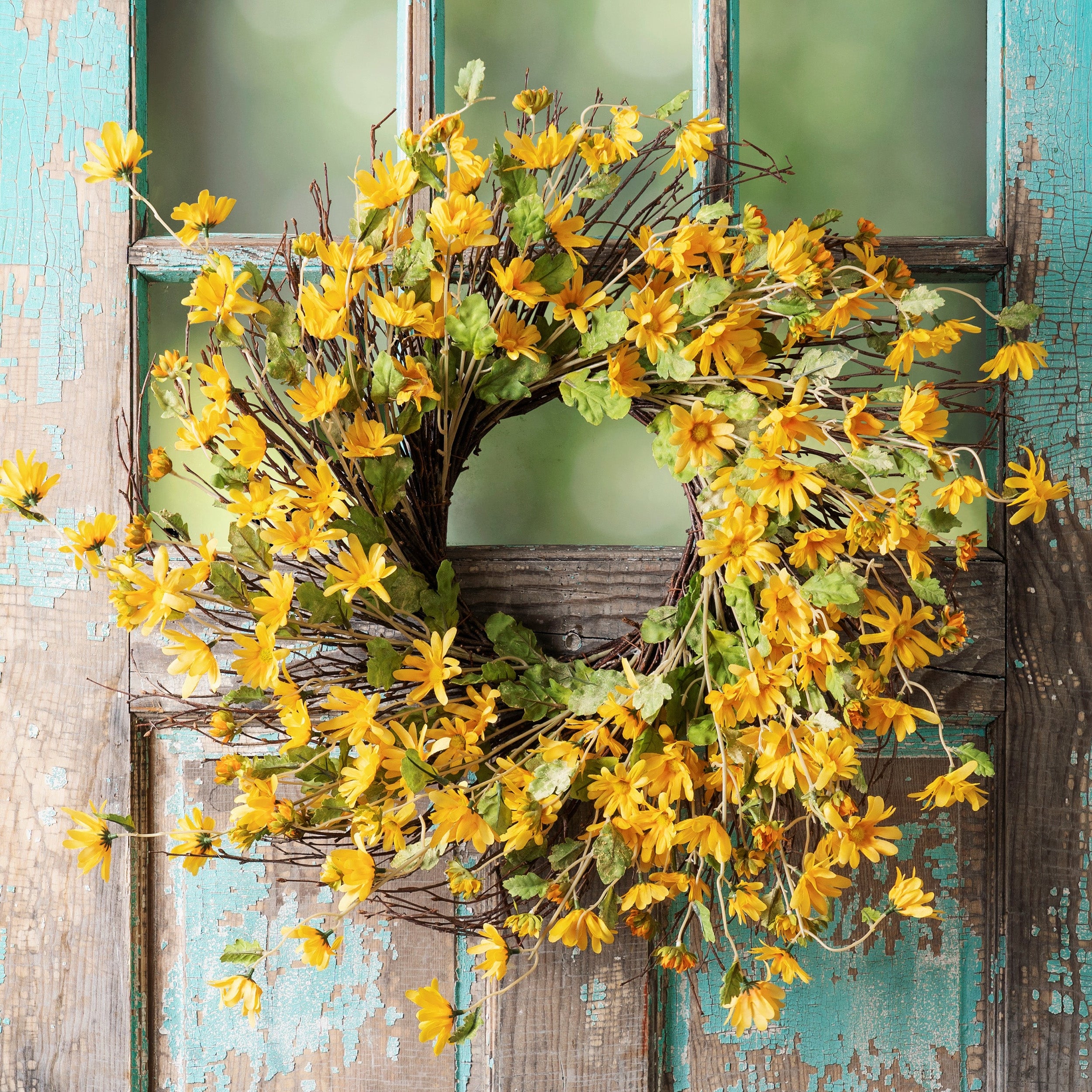 Yellow Daisy Floral Wreath