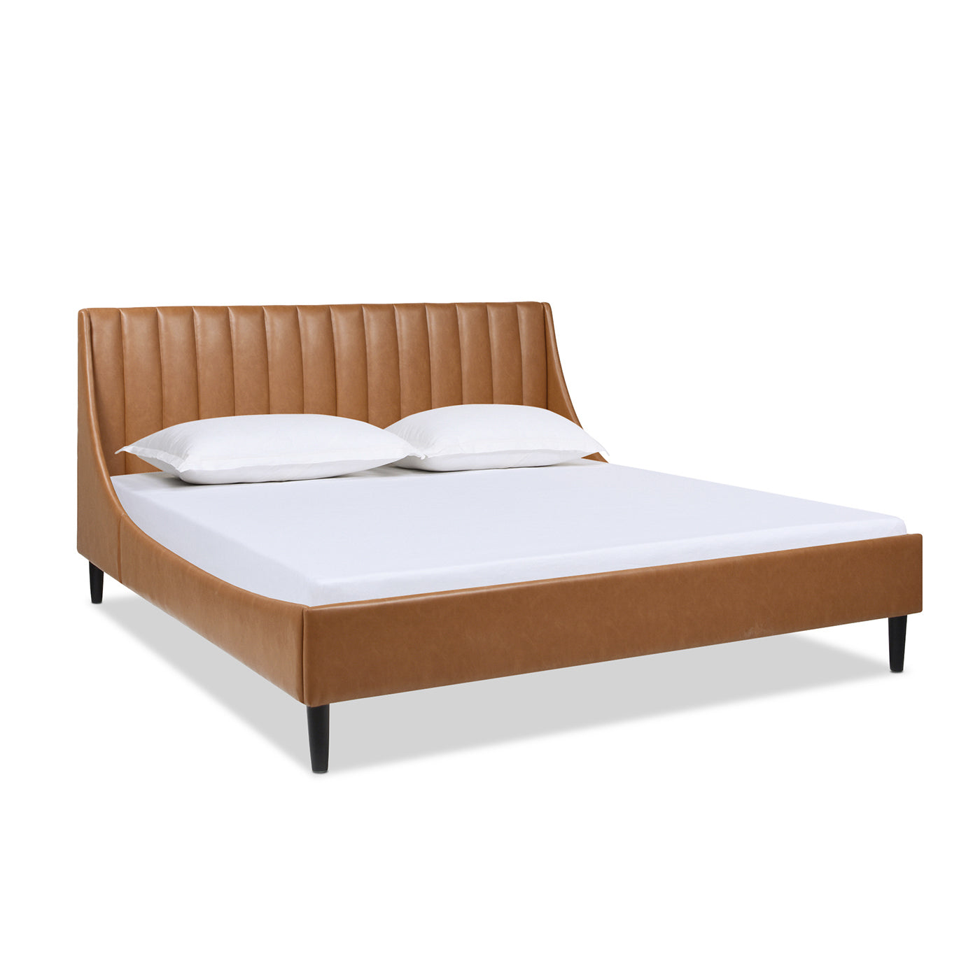 Asphodel Upholstered Platform Bed with Channel Tufted Headboard