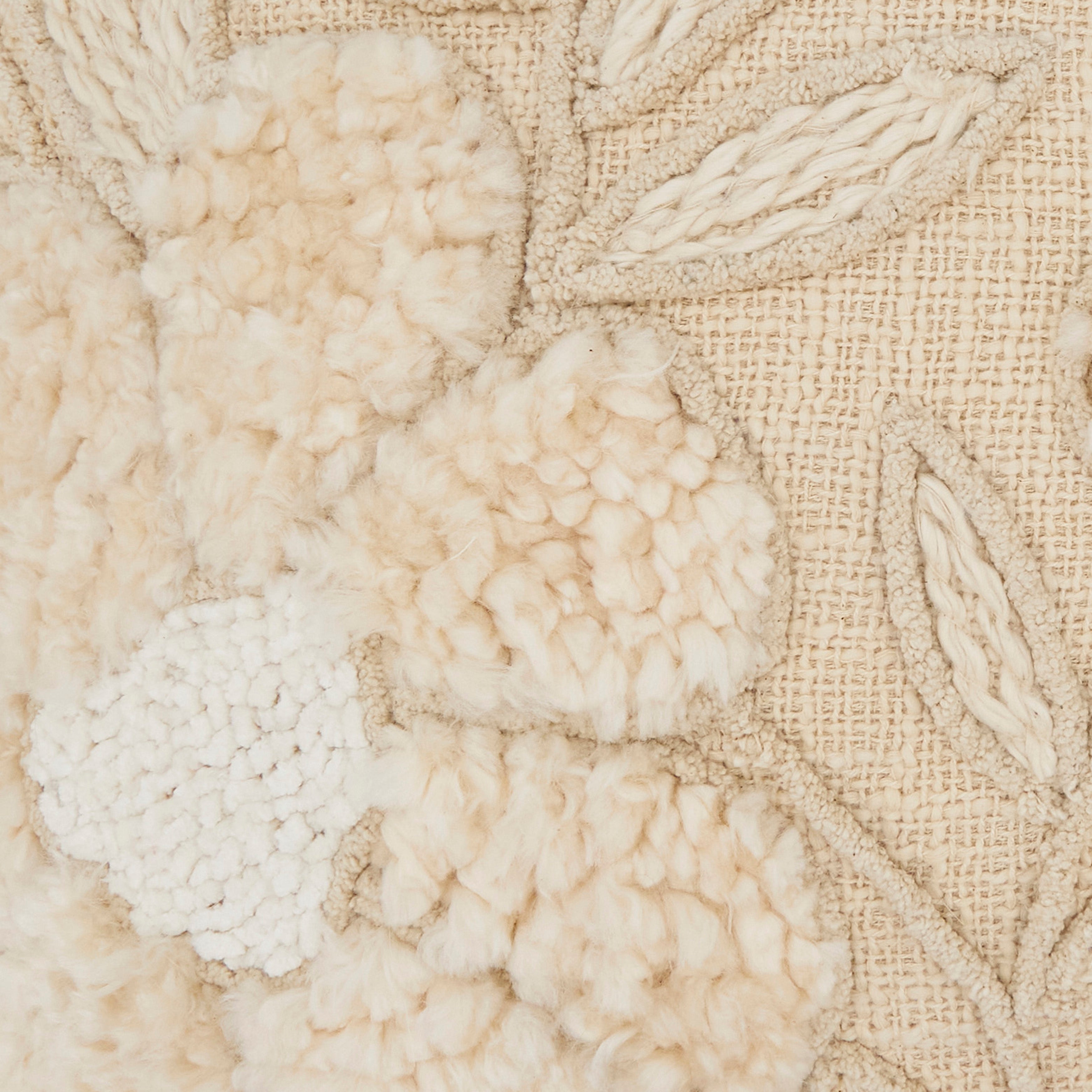 Embroidered Floral Throw Pillow