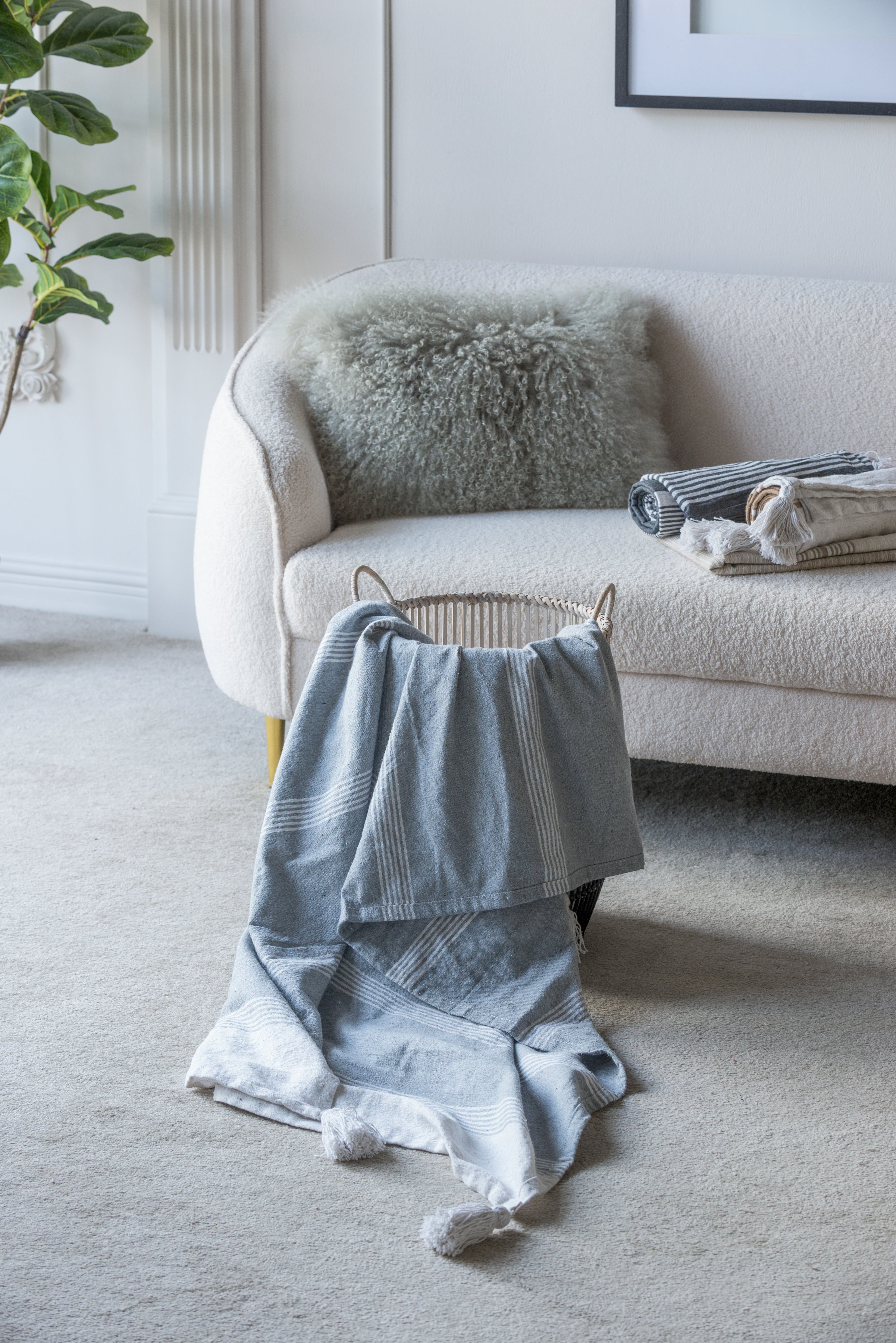 50x60' Conrad Grey Throw Blanket, 2 Pack