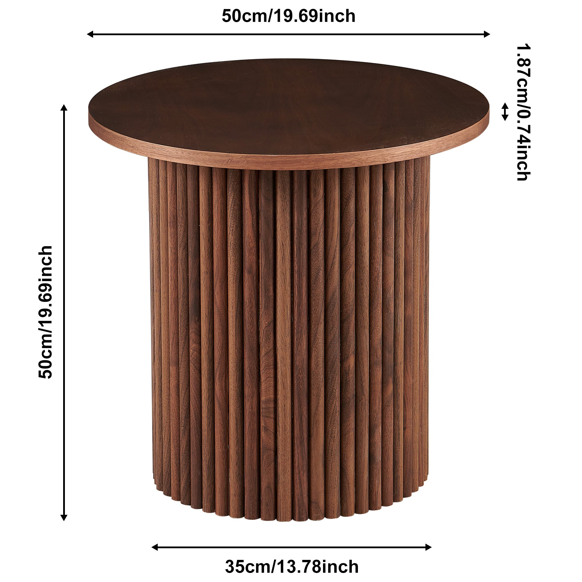 Fantasia Round Coffee Table with Column Design