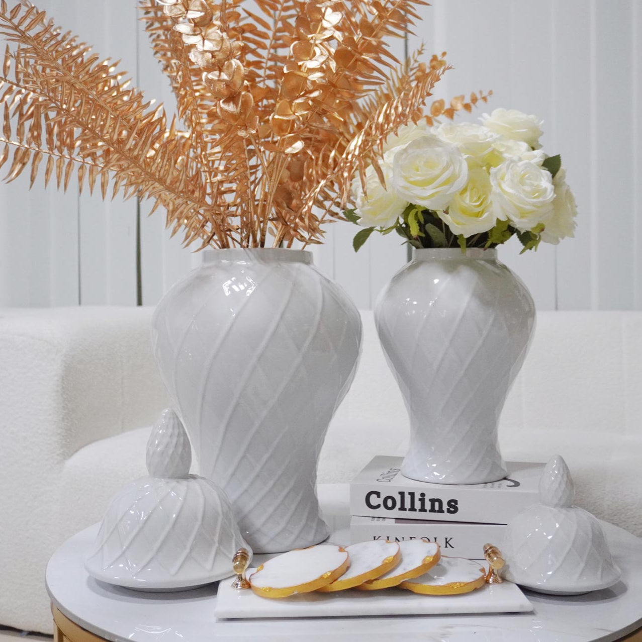 Ceramic Ginger Jar with Removable Lid