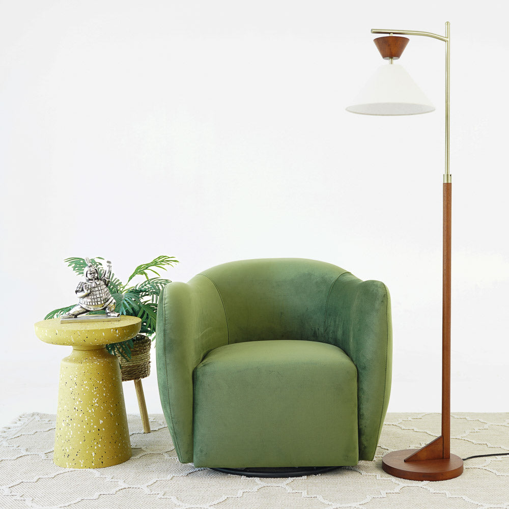 Renee Velvet Swivel Chair