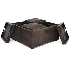 Synergy Square Multi-functional Ottoman with Tufted Top