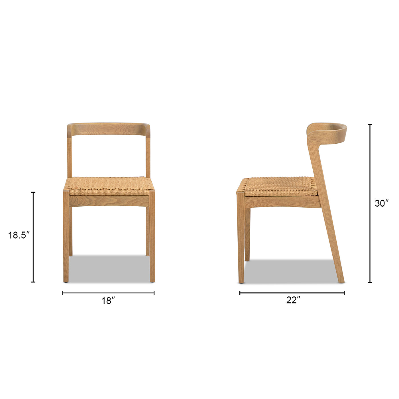 Capri Woven Seat Stacking Wood Dining Chair