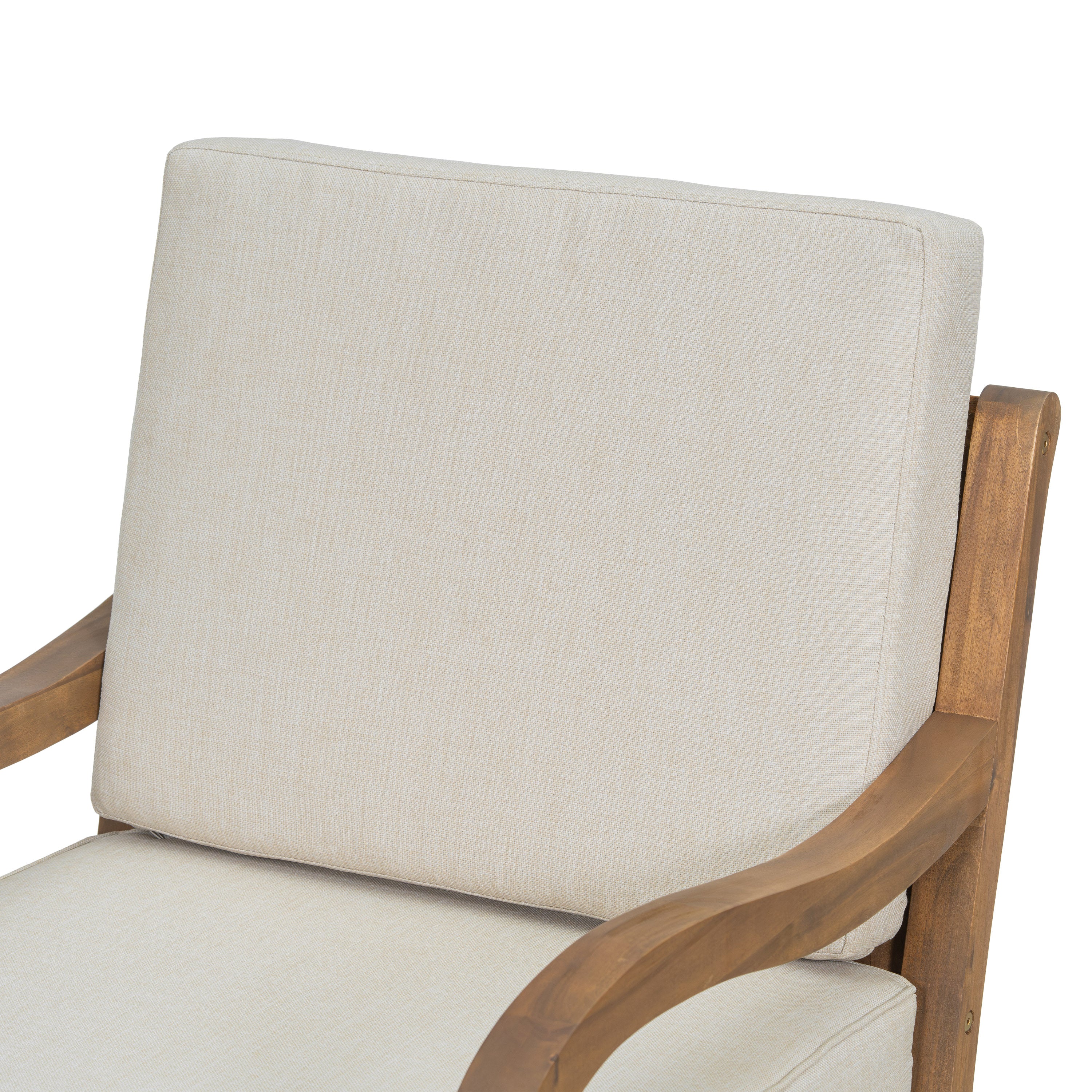 Islewood Acacia Wood Outdoor Patio Club Chair with Cushions