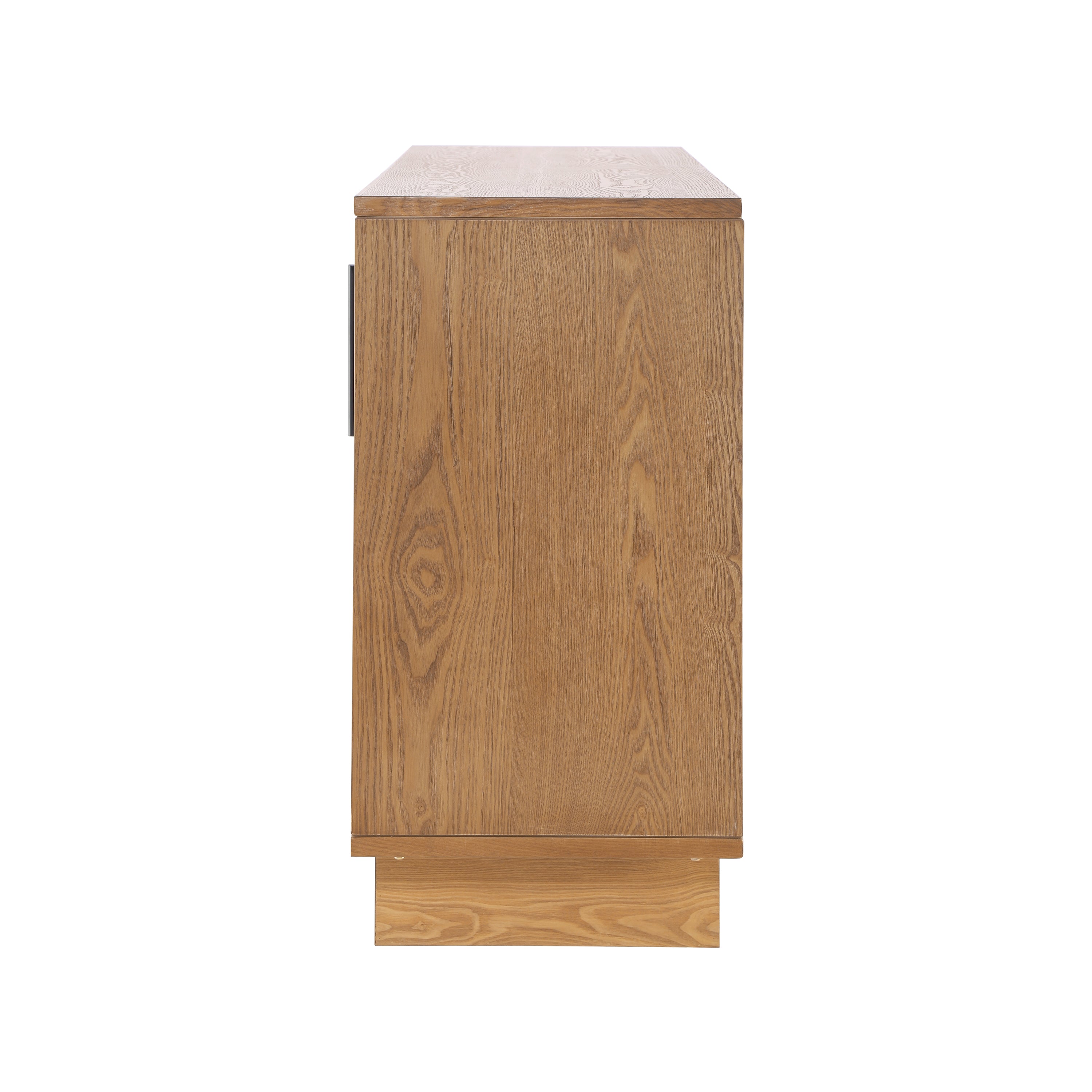 Modern Sideboard Storage Cabinet with 4 Doors & Metal Handles