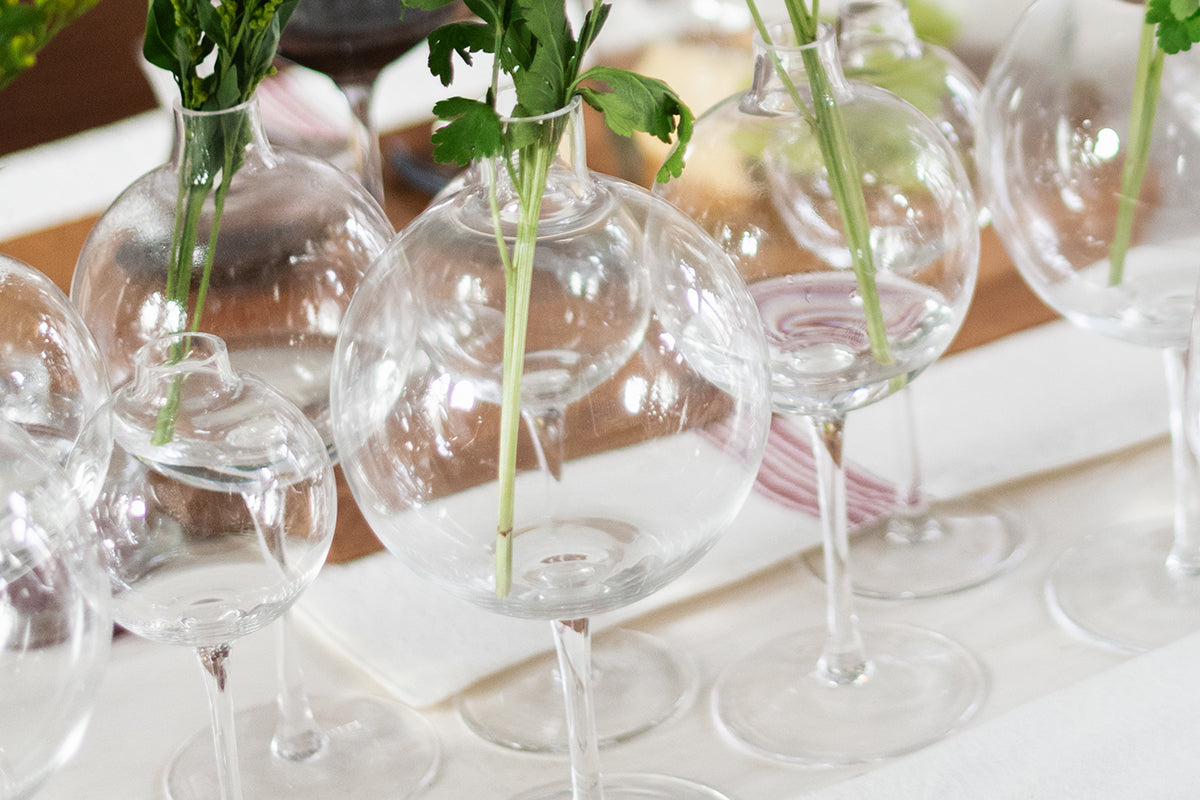 Clear Wine Glass Vase