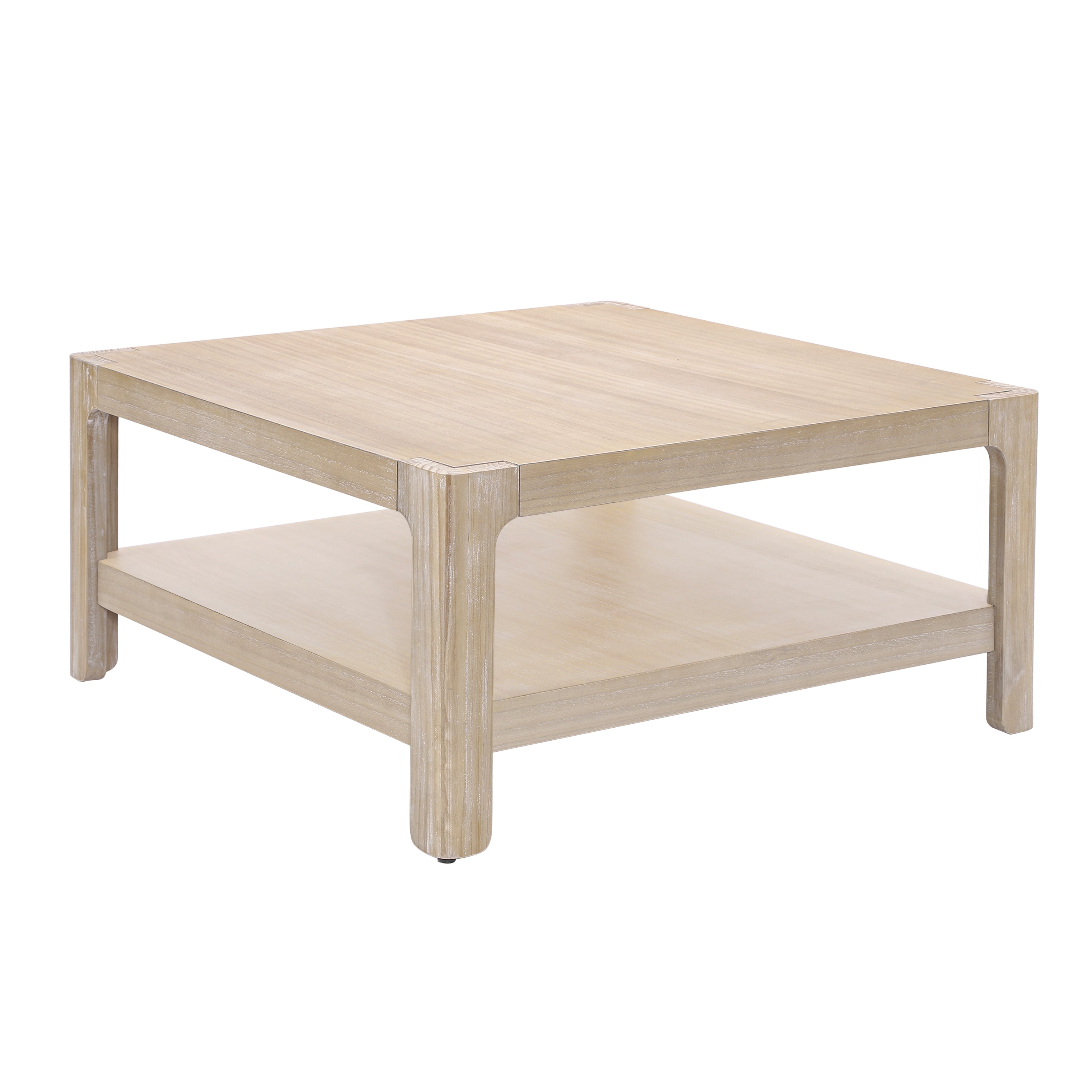 Modern Farmhouse Coffee Table with Soft Rounded Profile