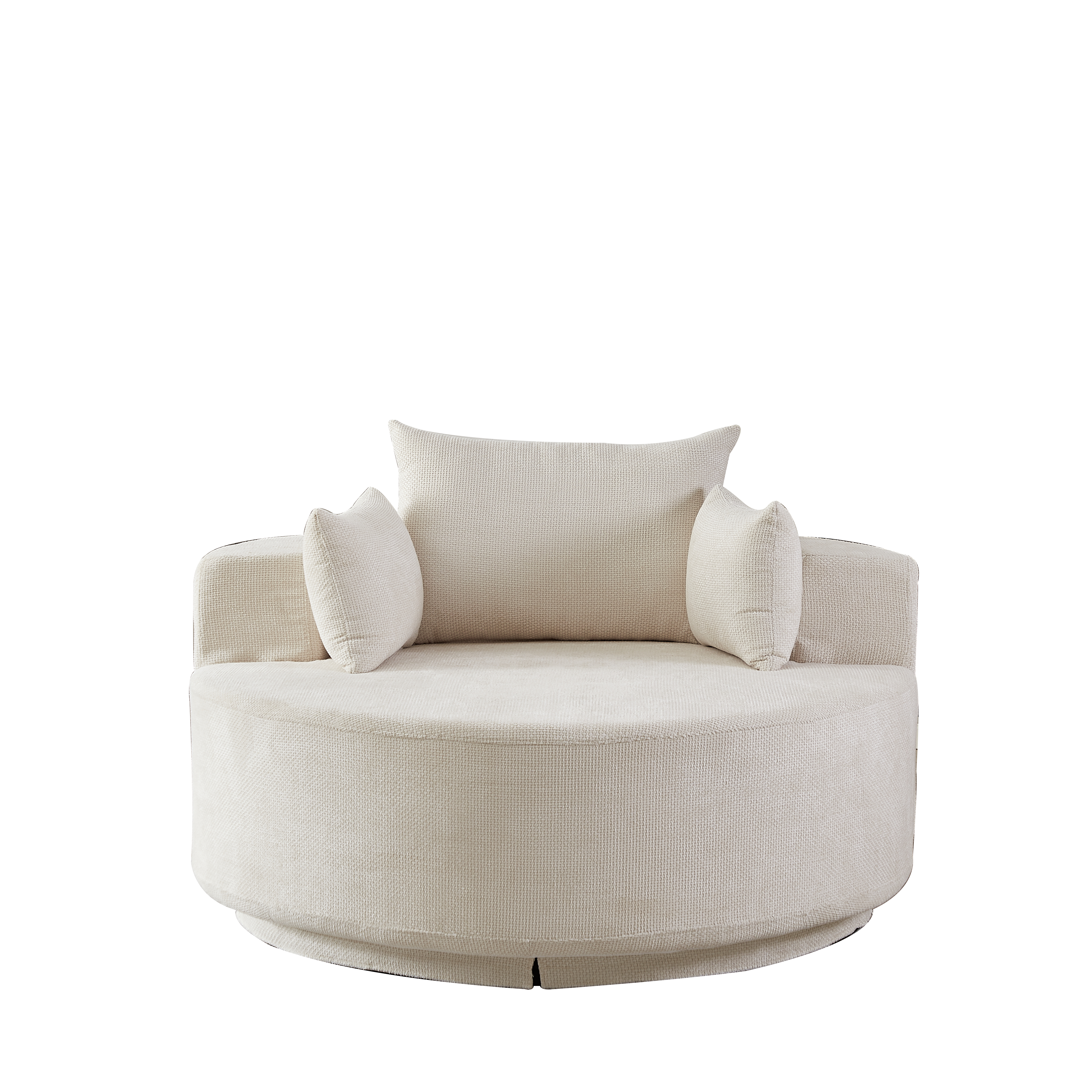 Oversized Chenille Swivel Lounge Chair