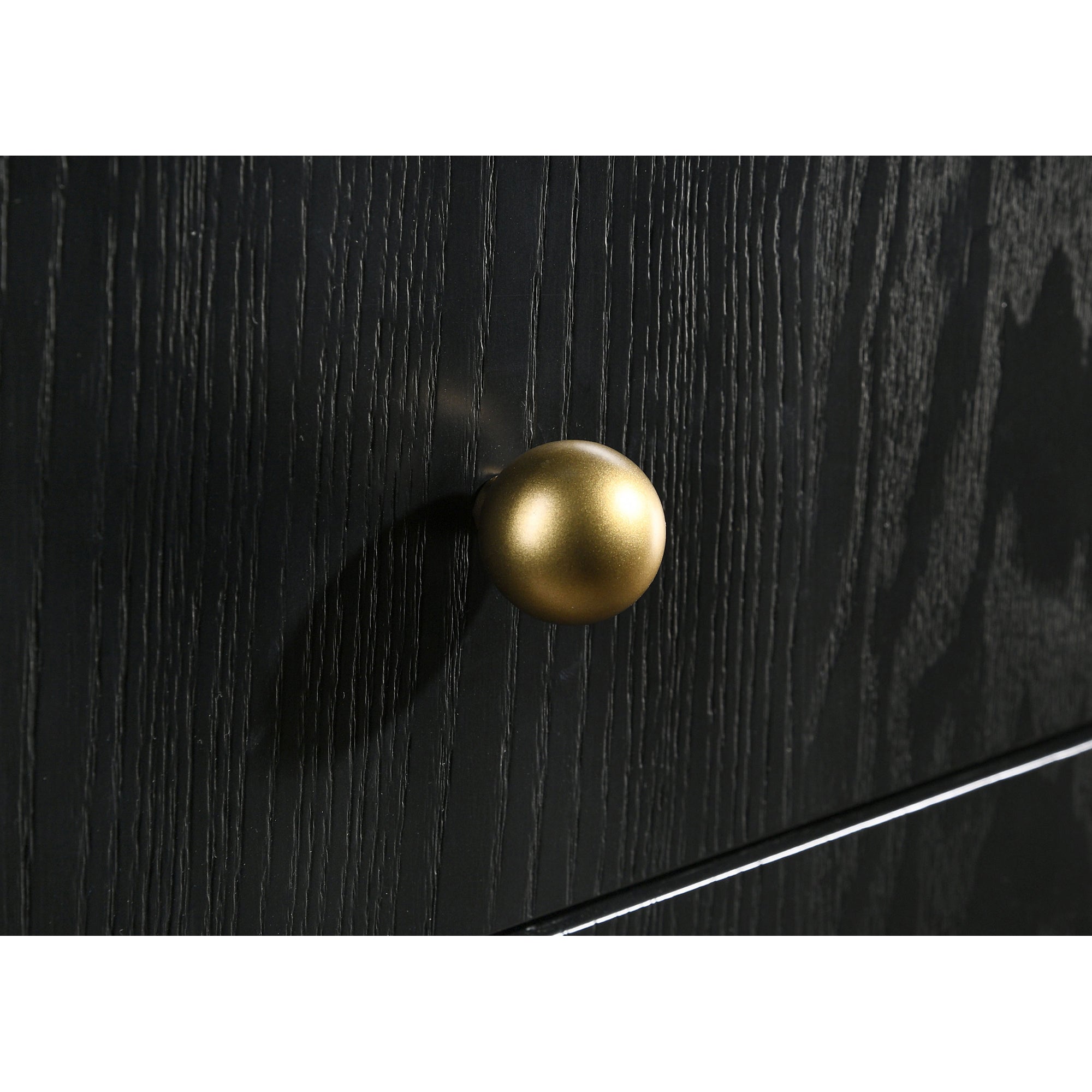 Anser Black 5-Drawer Chest