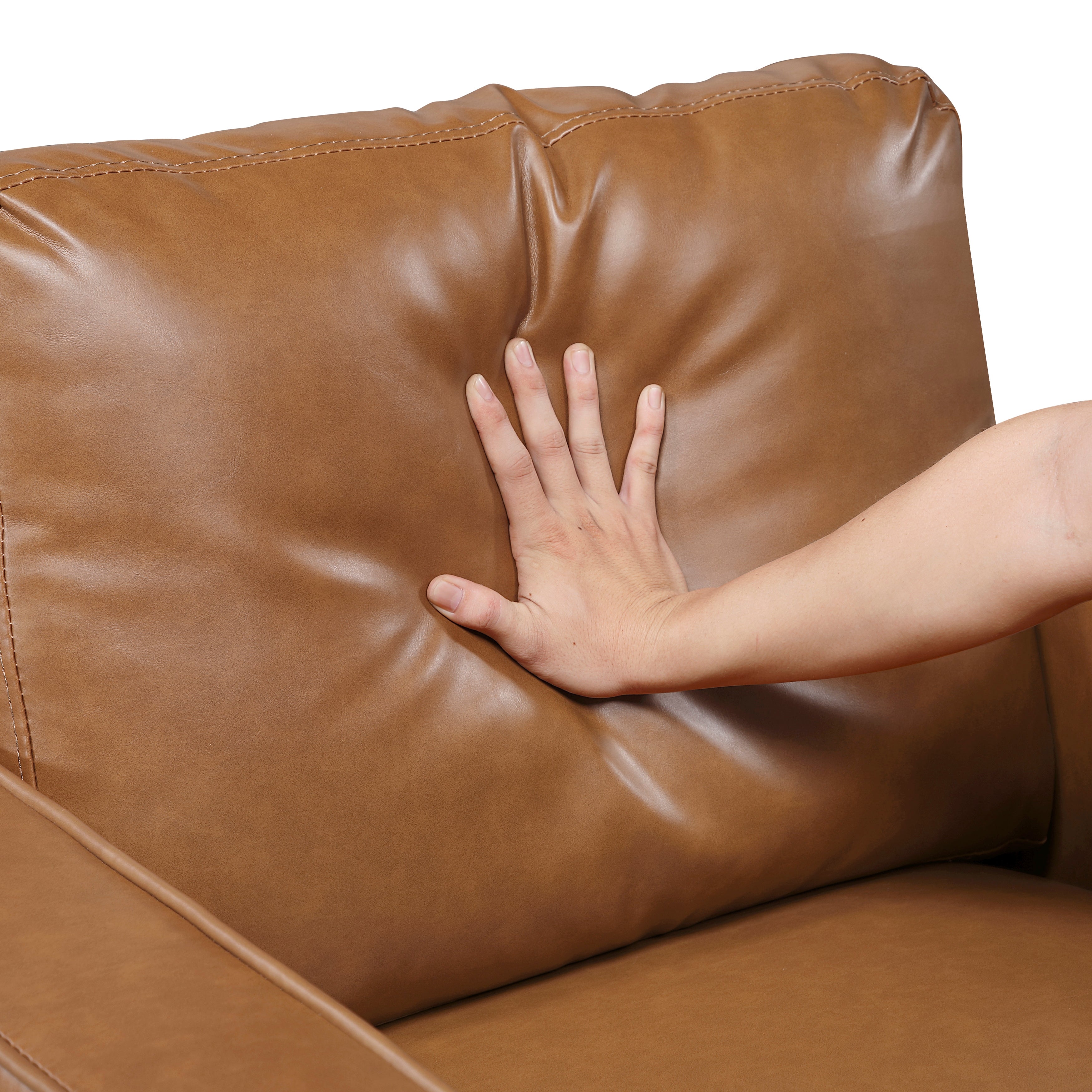 Keegan Modern Faux Leather Accent Chair