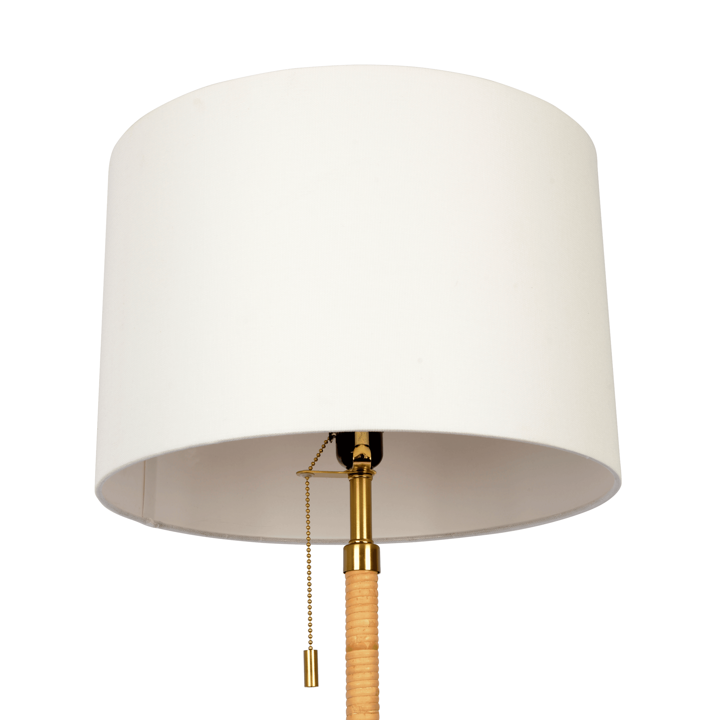 61.5" Floor Lamp with Linen Shade and Pull Chain Switch