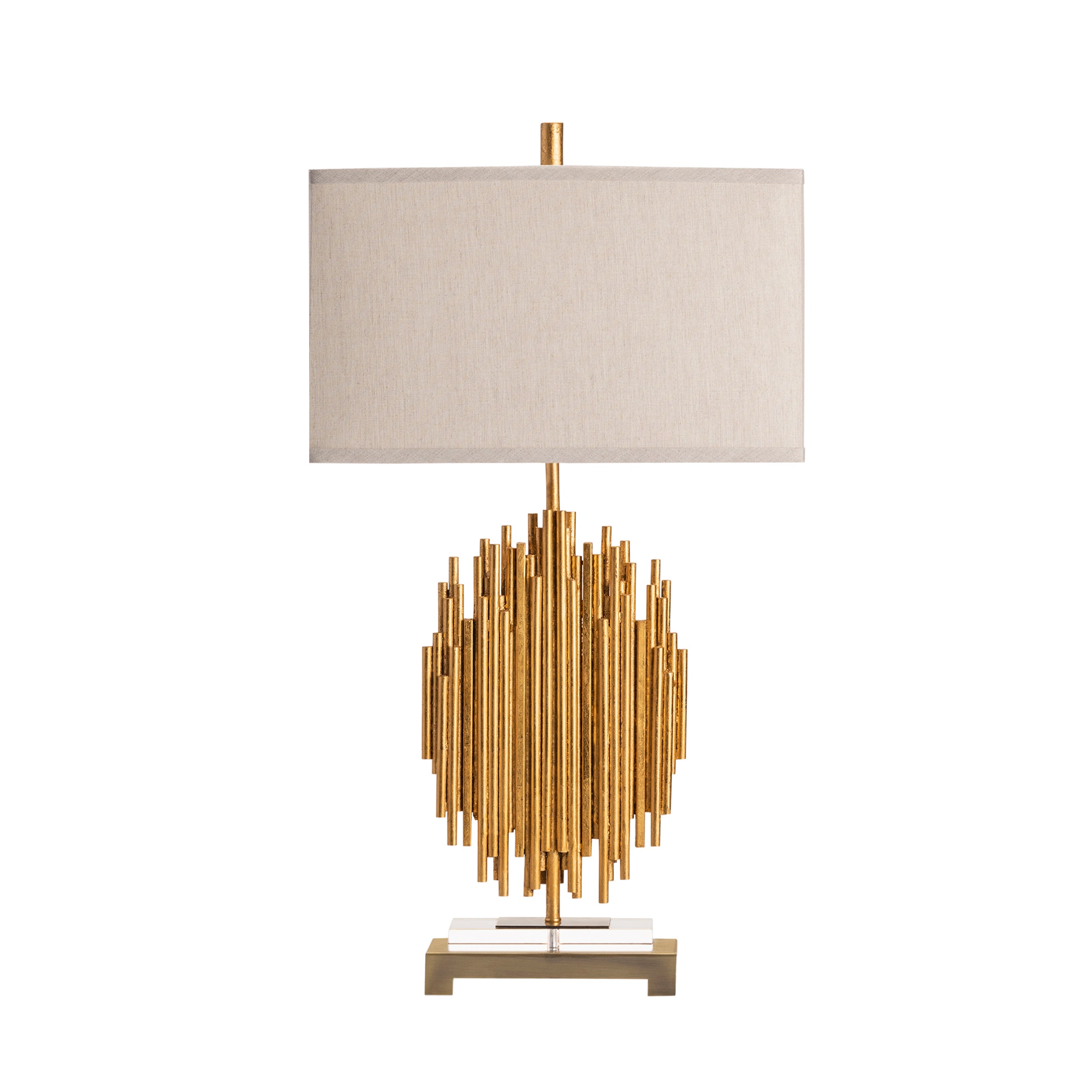 Layered Metal Rod Table Lamp