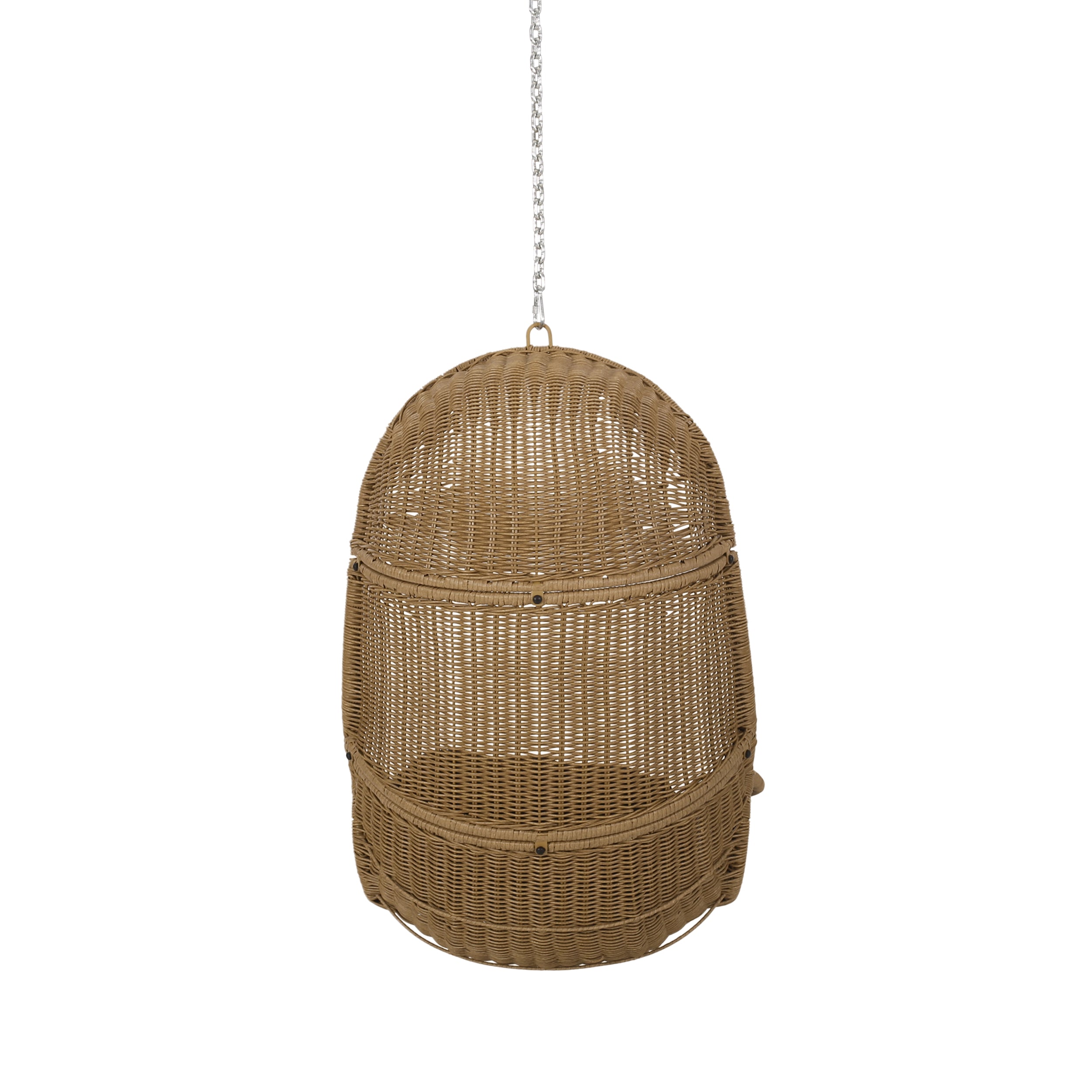 Berrien Outdoor/Indoor Wicker Hanging Swing Chair with 8-Foot Chain