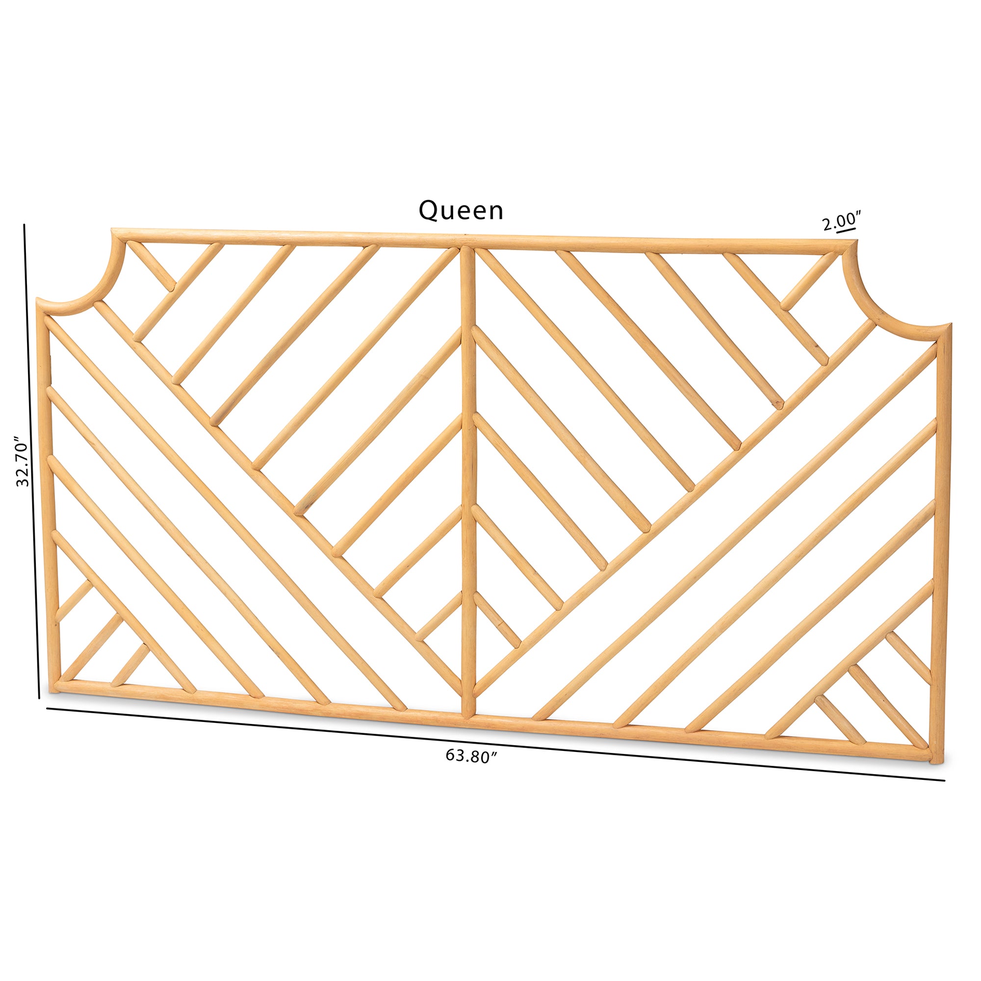 Armida Rattan Queen Size Wall-mount Headboard