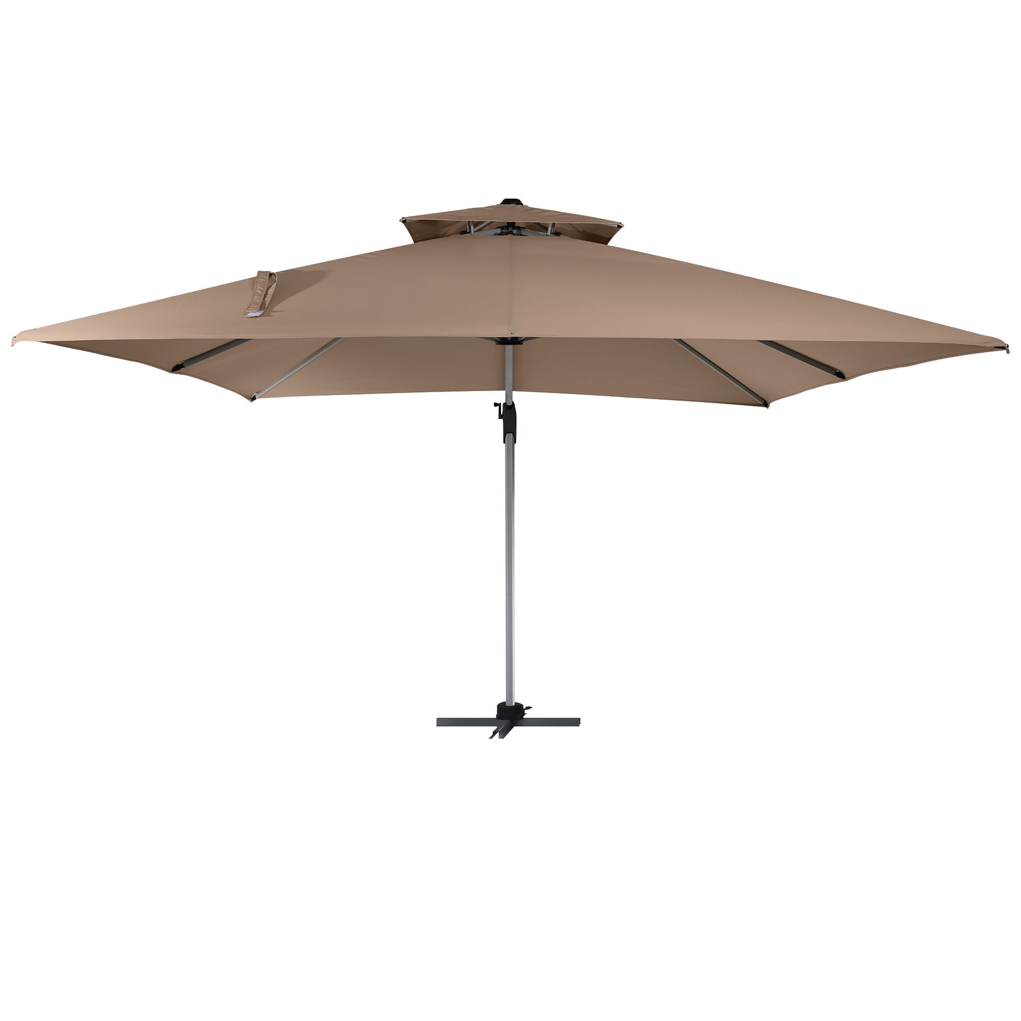 11' Outdoor Square Double Top Patio Umbrella, Base Not Included