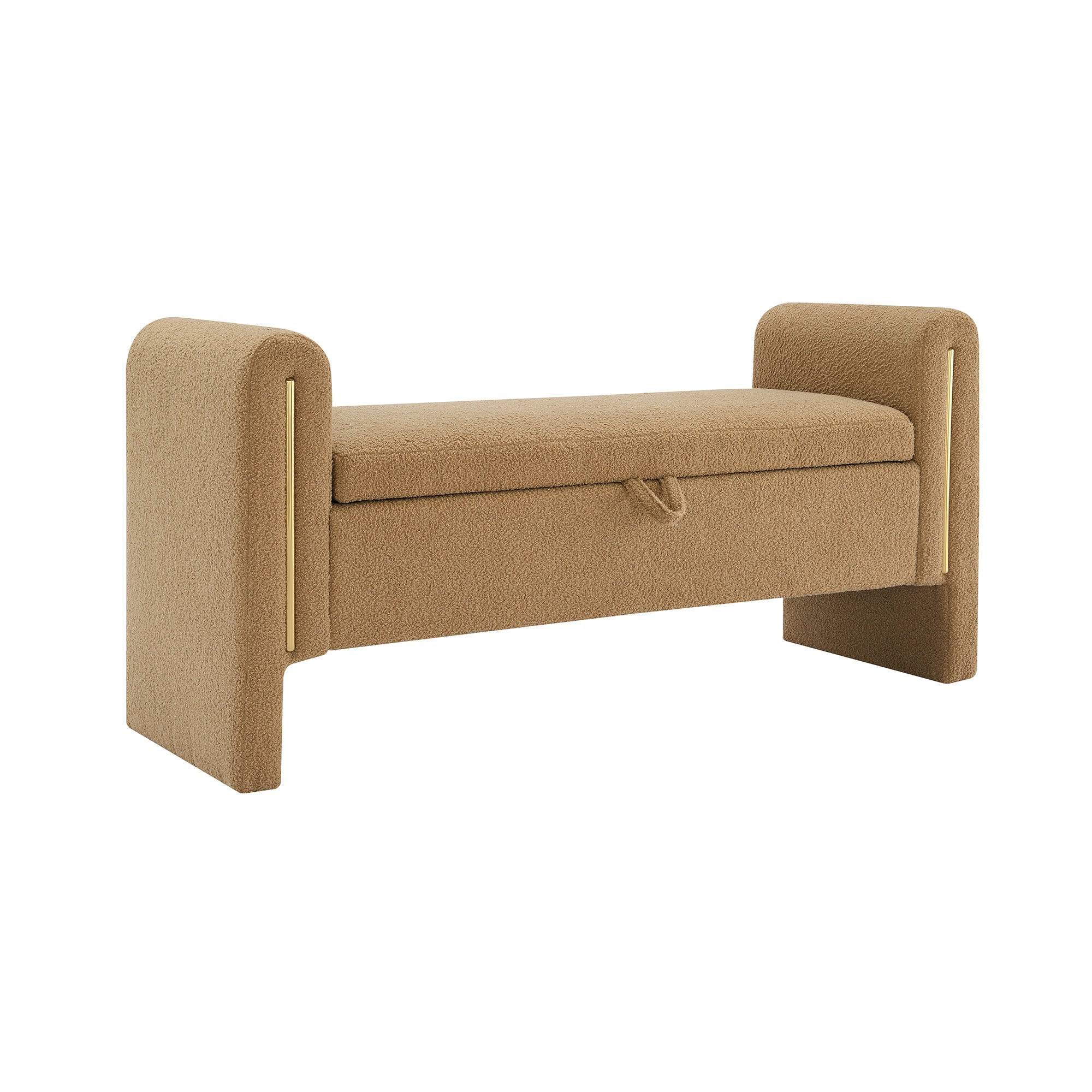 Modern Teddy Bench with Arms and Storage