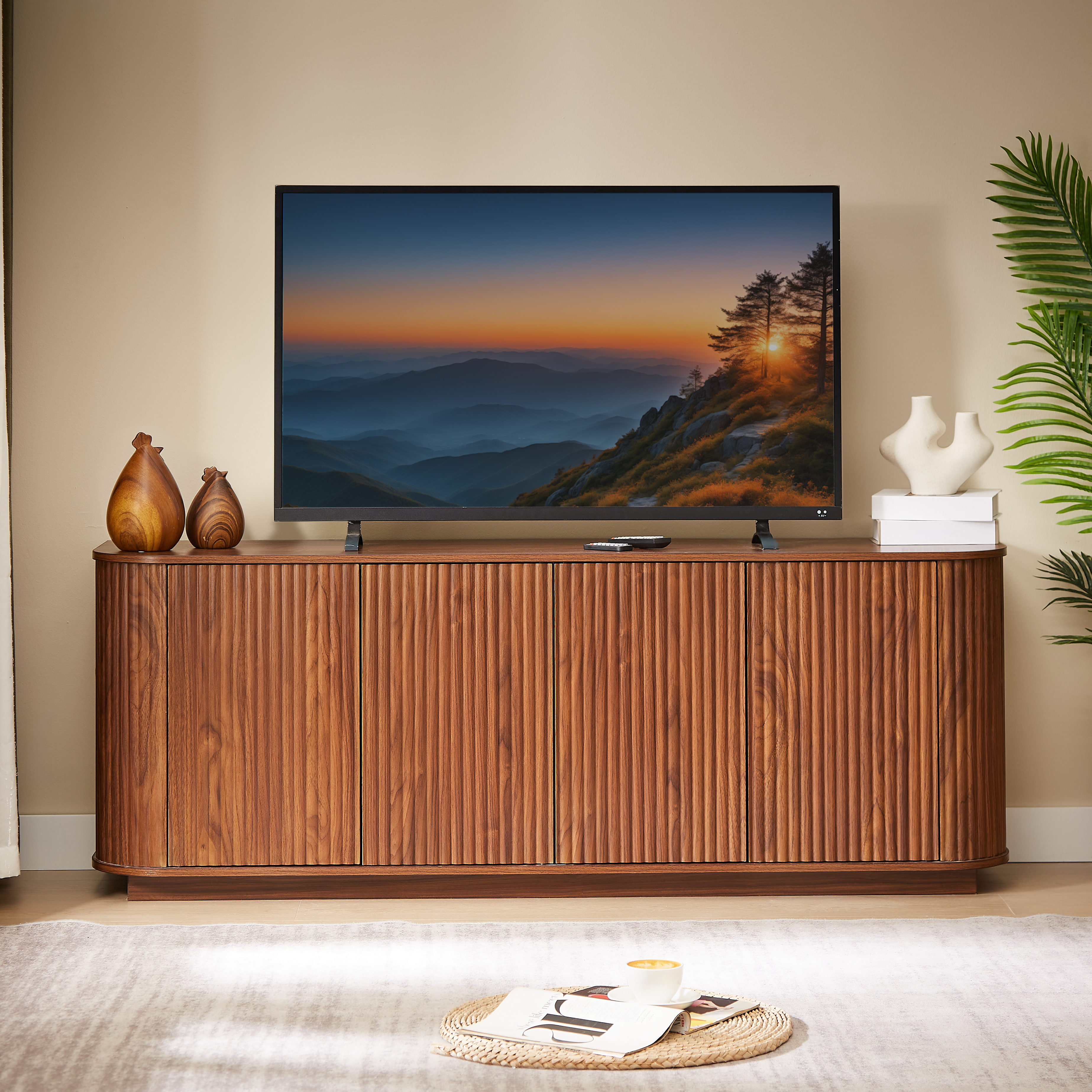 Fluted TV Stand