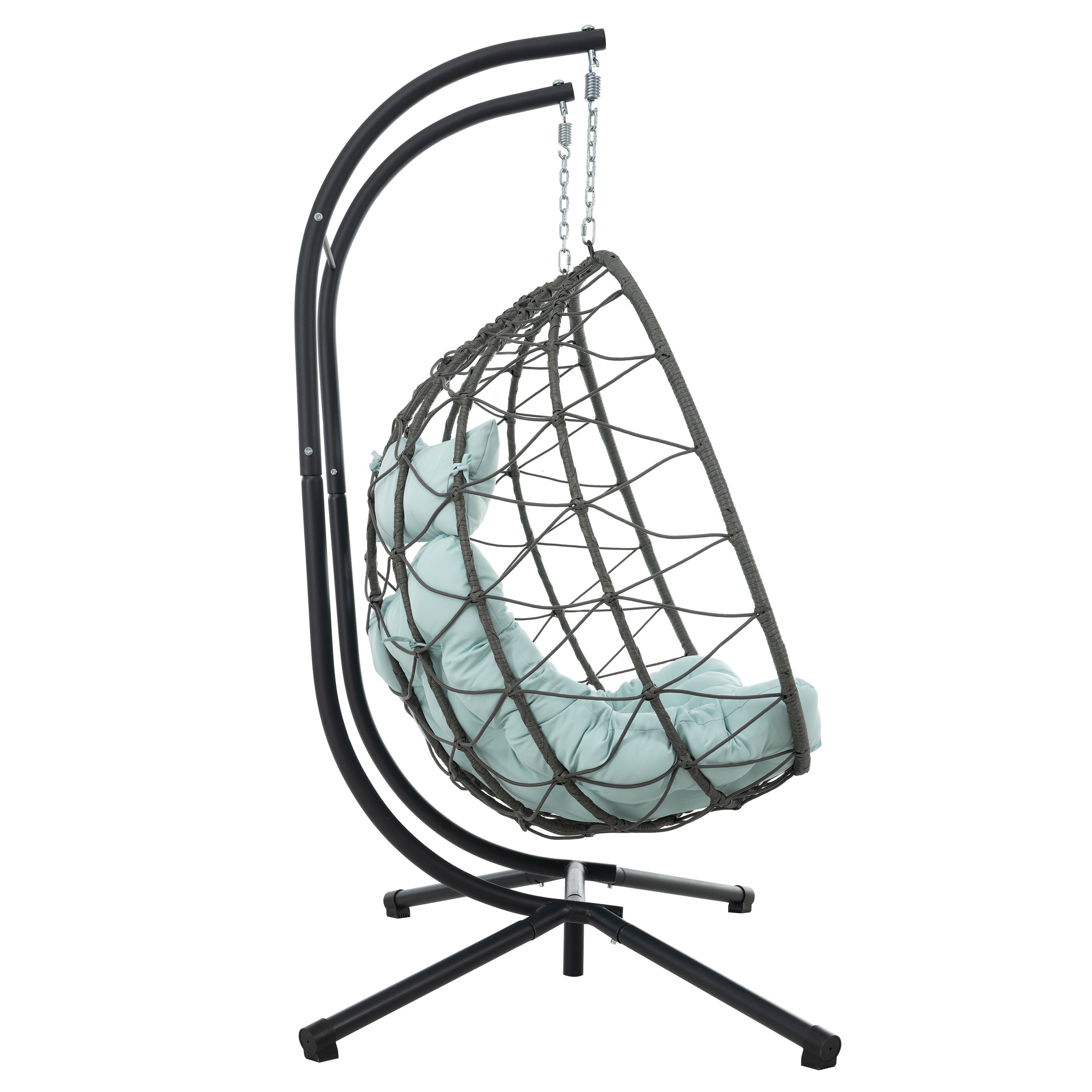 2-Person Swinging Egg Chair with Stand