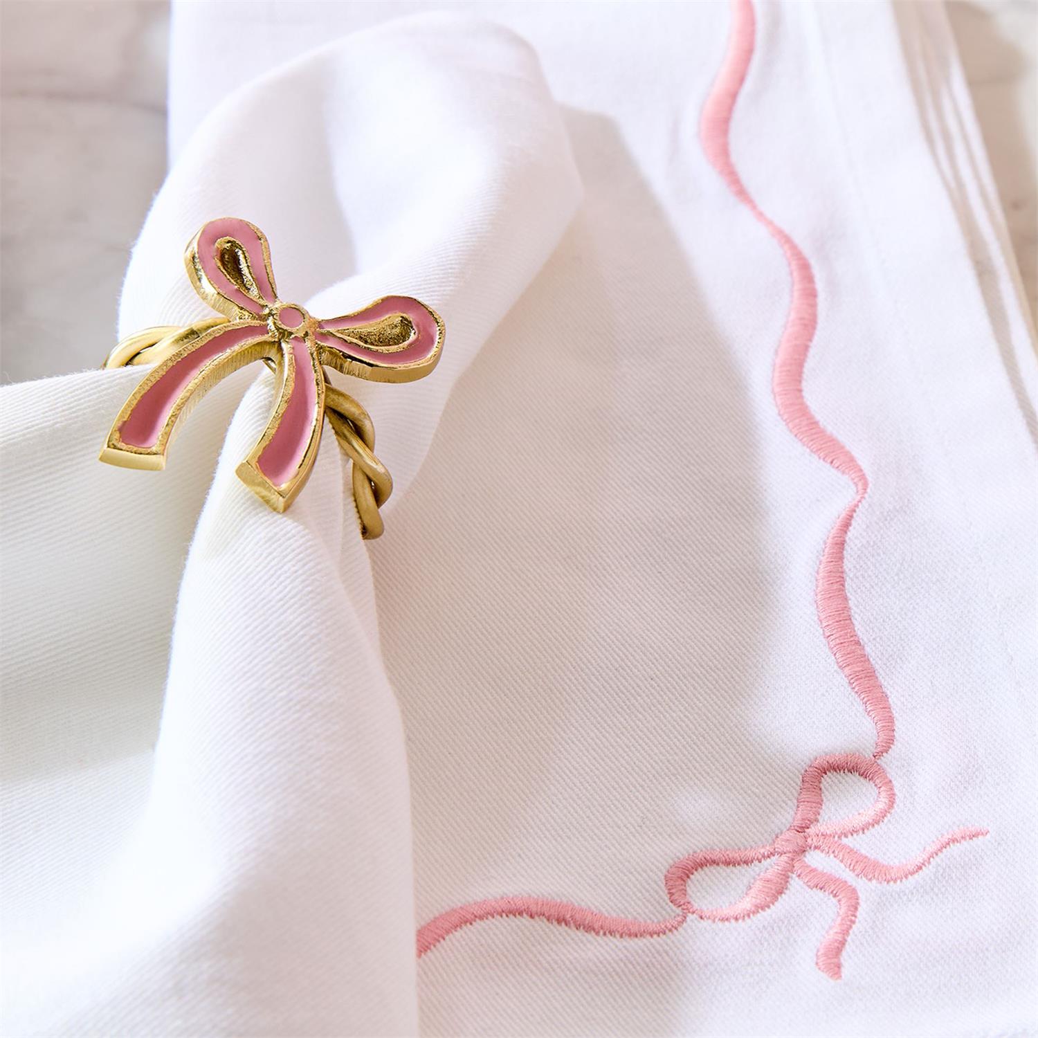 Bow Napkin Rings in Gift Box, Set of 4