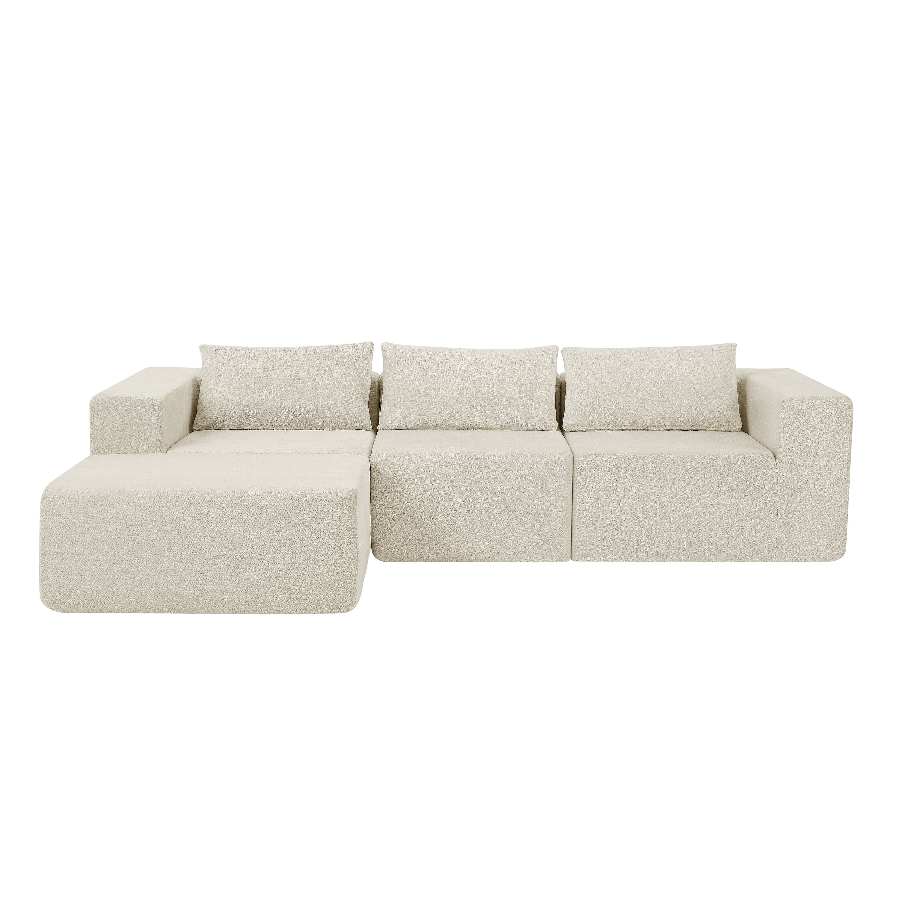 107" Compressed Sectional Sofa