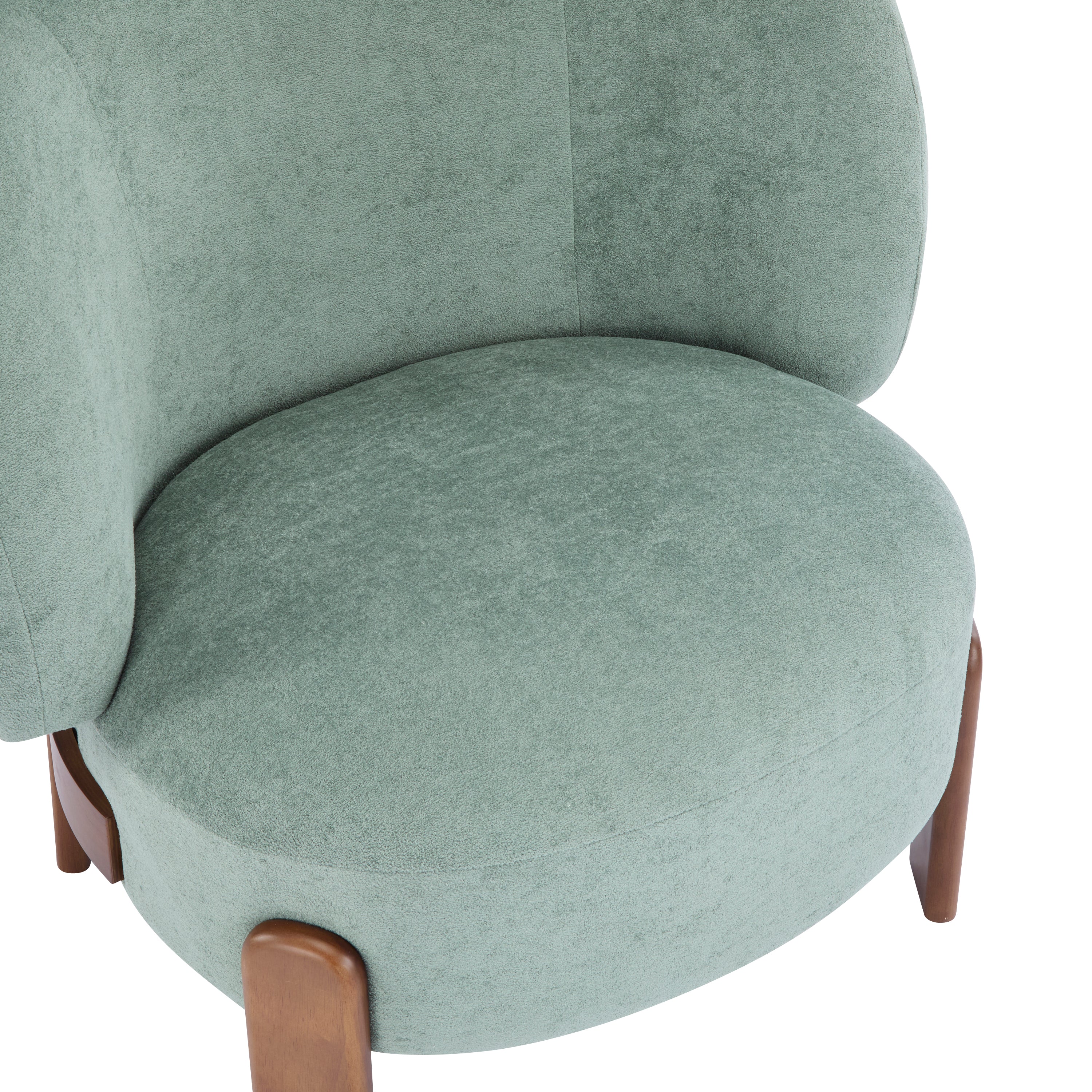 Modern Cozy Wingback Accent Arm Chair with Wooden Feet
