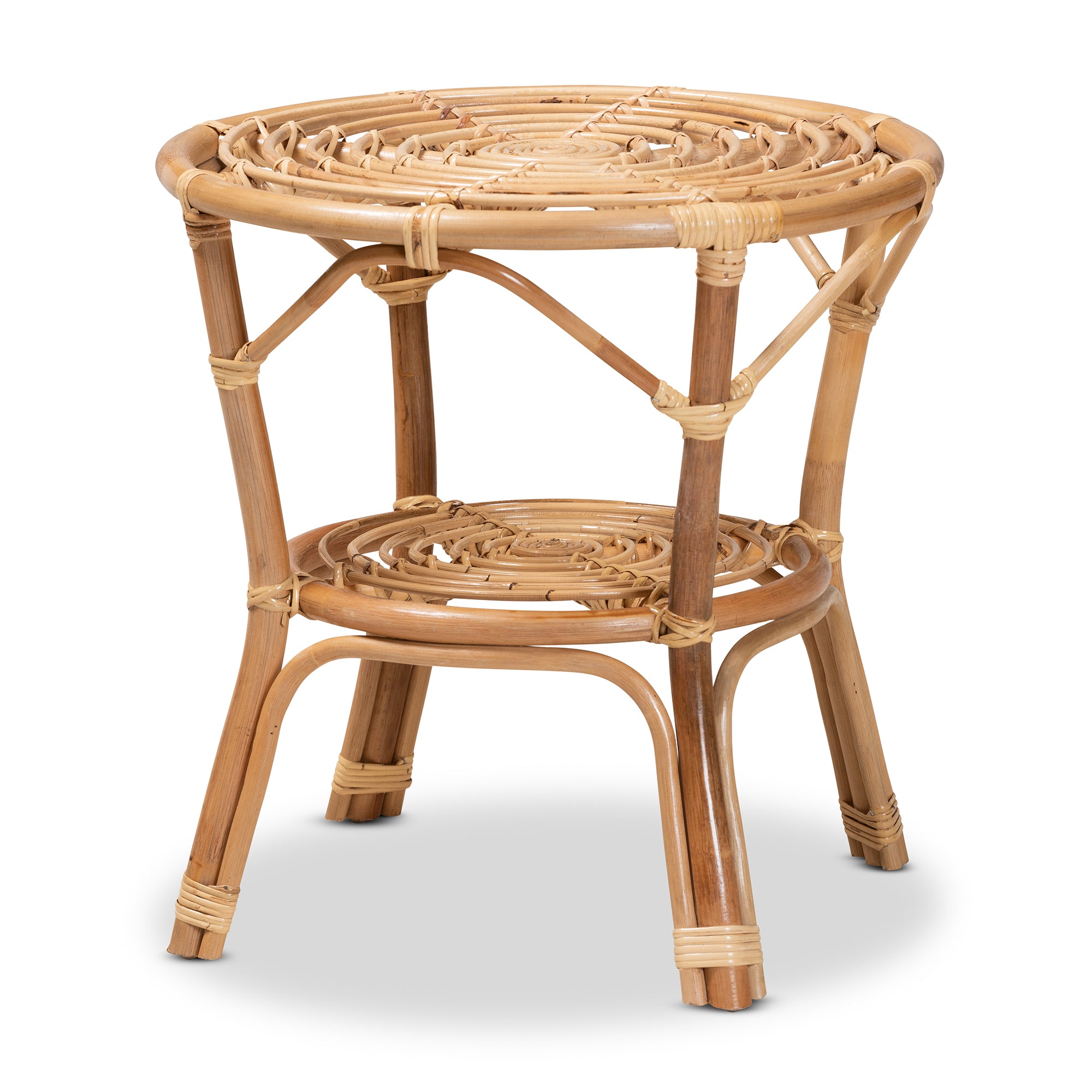 Asha Open Weave Rattan Side Table