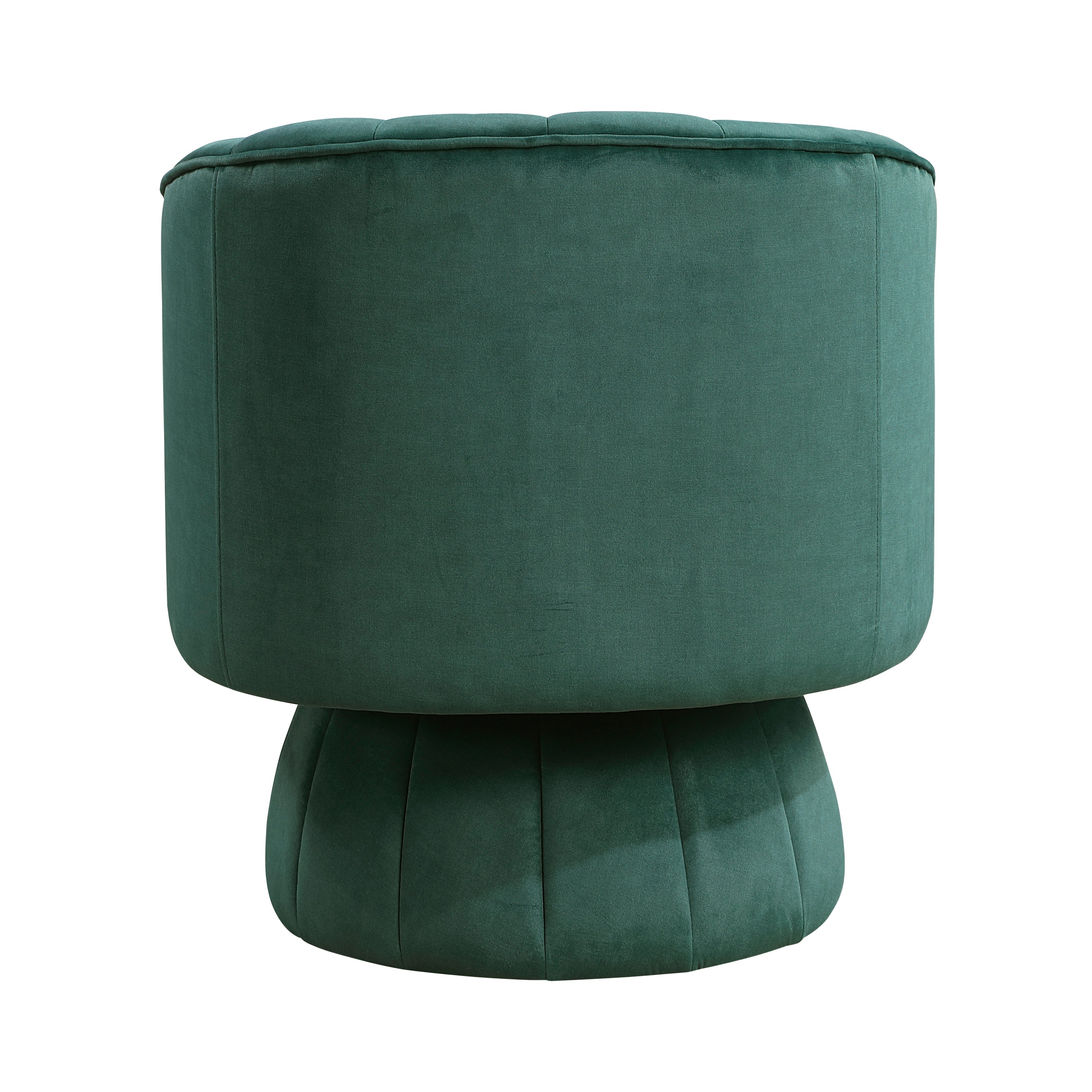 Modern Velvet Accent Swivel Chair, Barrel Back
