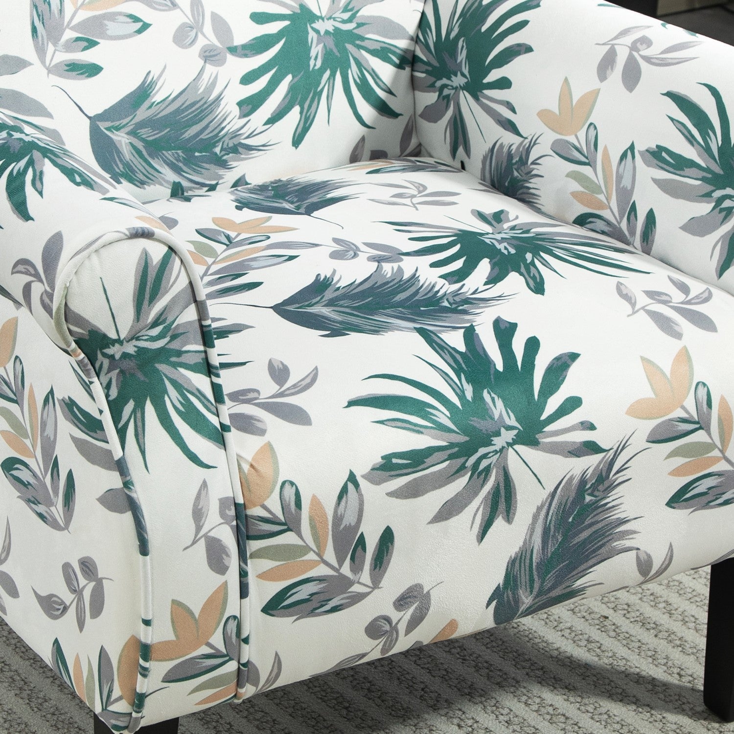 Mid-Century Modern Wingback Accent Chair
